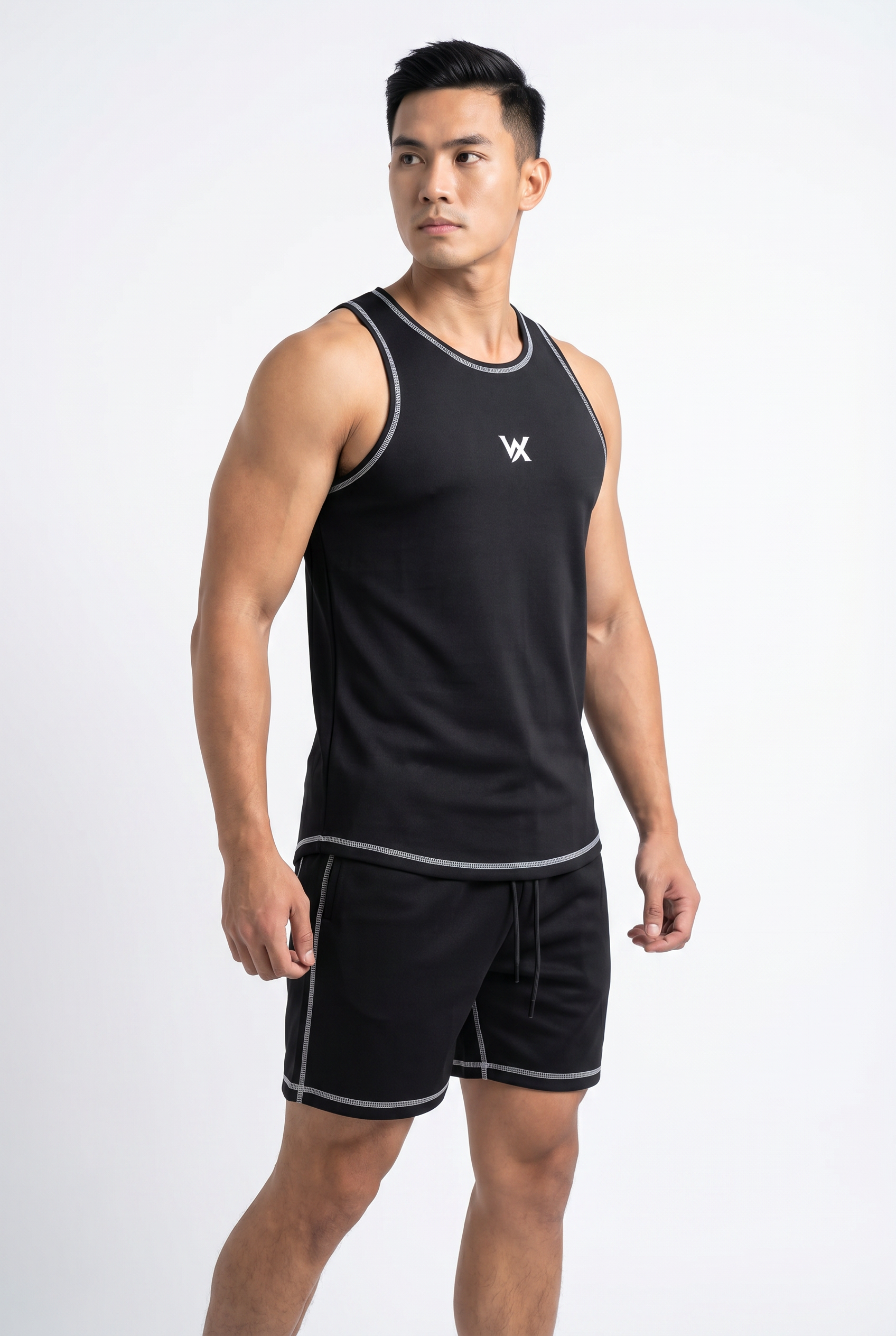 Warriorx men’s cotton Lycra cord set with sandow and shorts