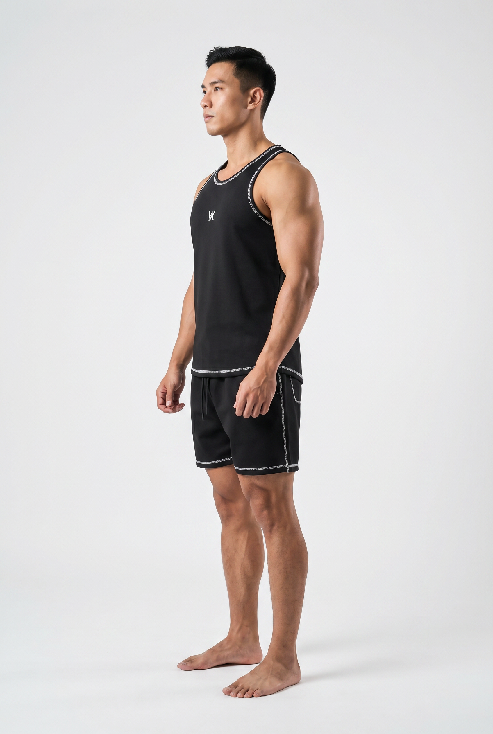 Warriorx men’s cotton Lycra cord set with sandow and shorts