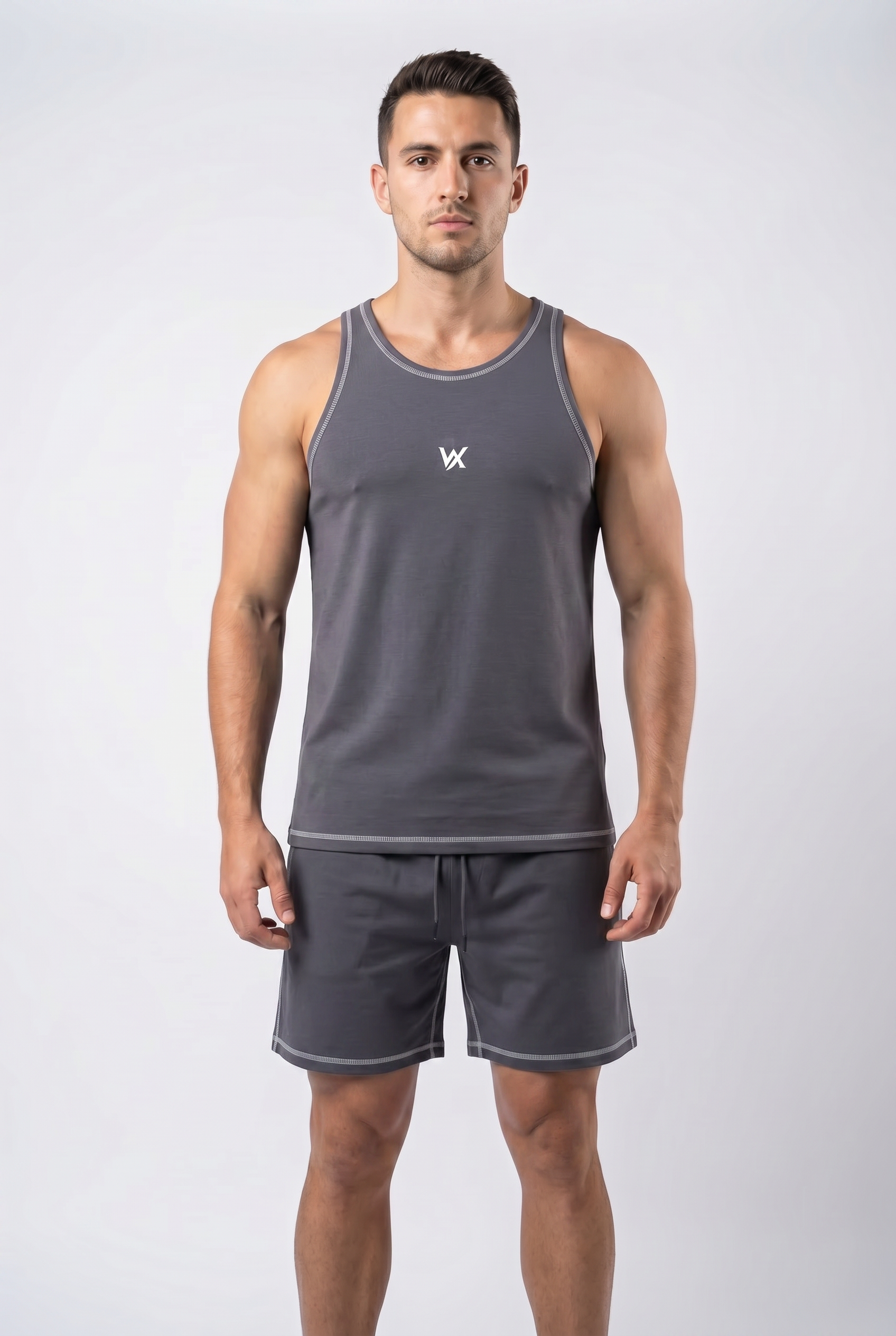 Warriorx men’s cotton Lycra cord set with sandow and shorts