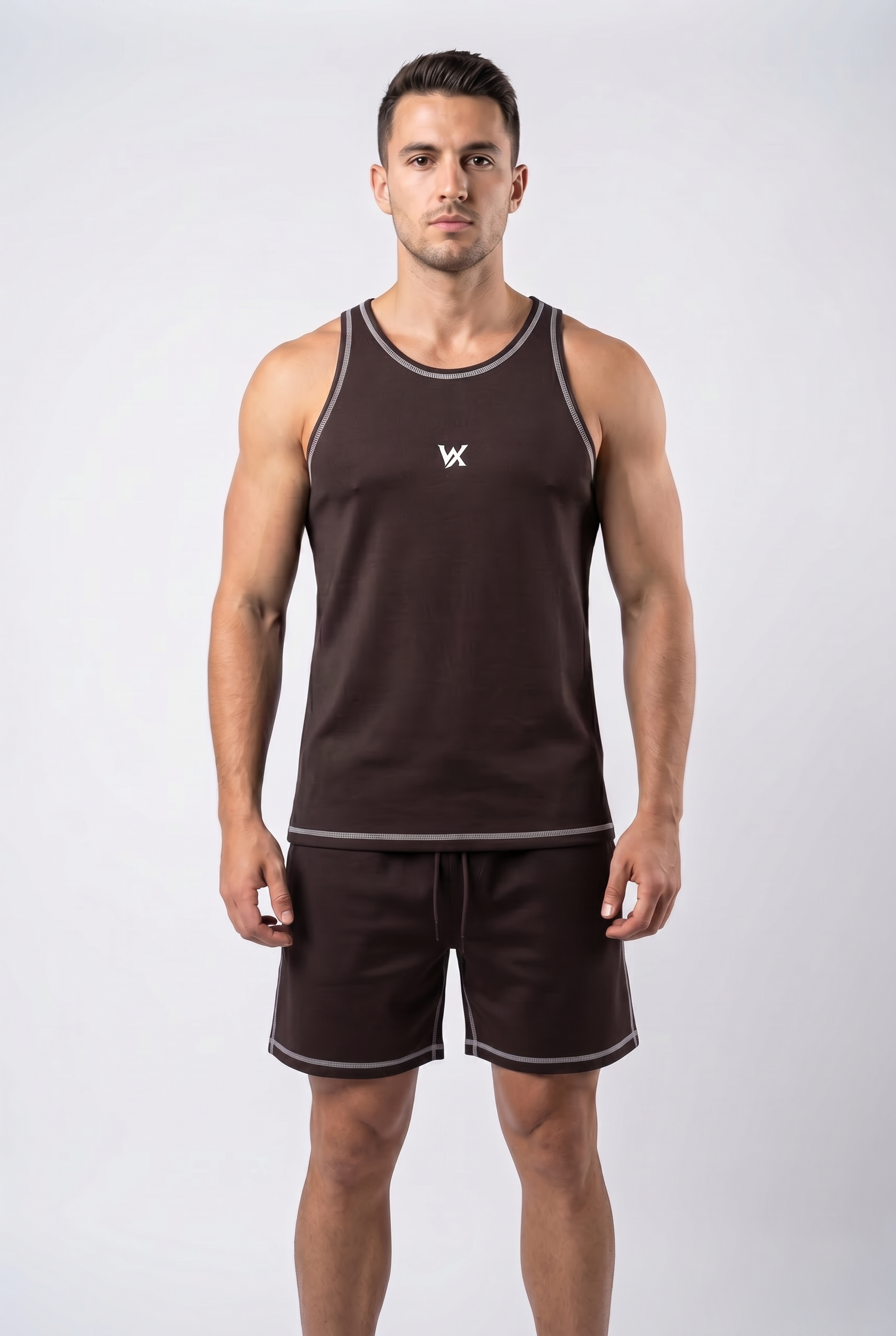 Warriorx men’s cotton Lycra cord set with sandow and shorts