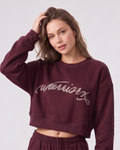 WarriorX Crystal Script Crop Sweatshirt