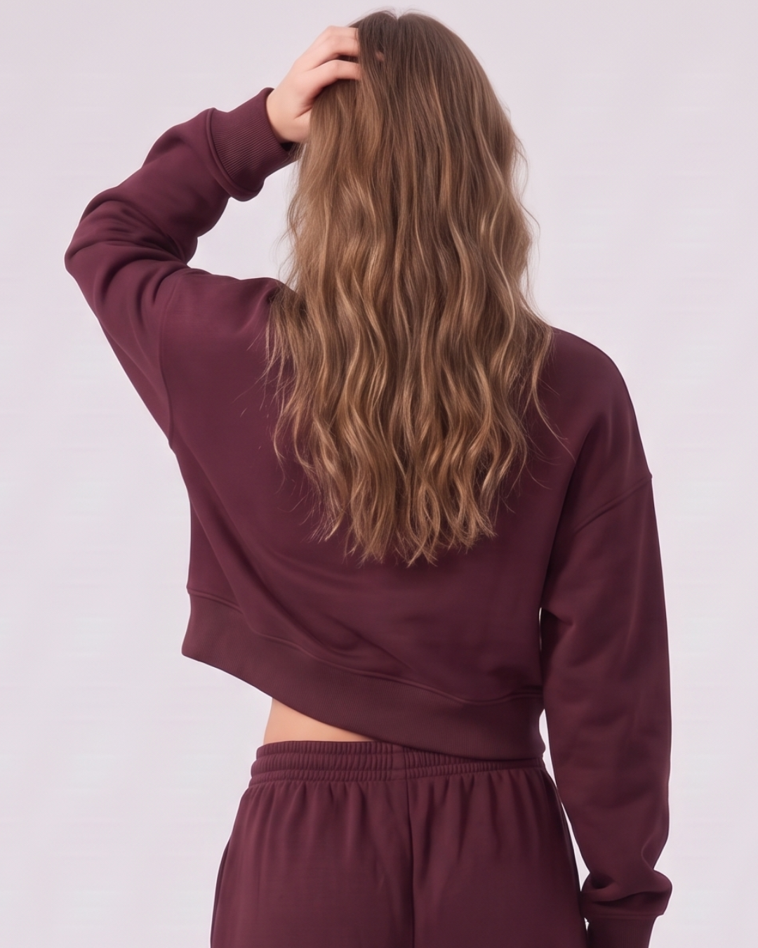 WarriorX Crystal Script Crop Sweatshirt