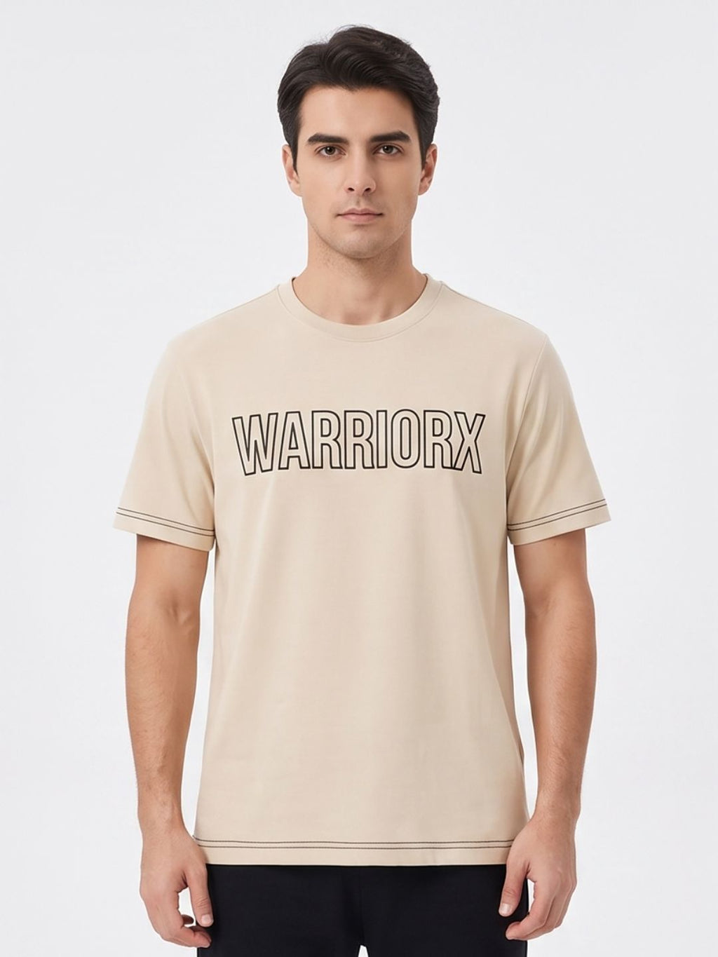 Warriorx Men's Round neck cotton lycra tshirt