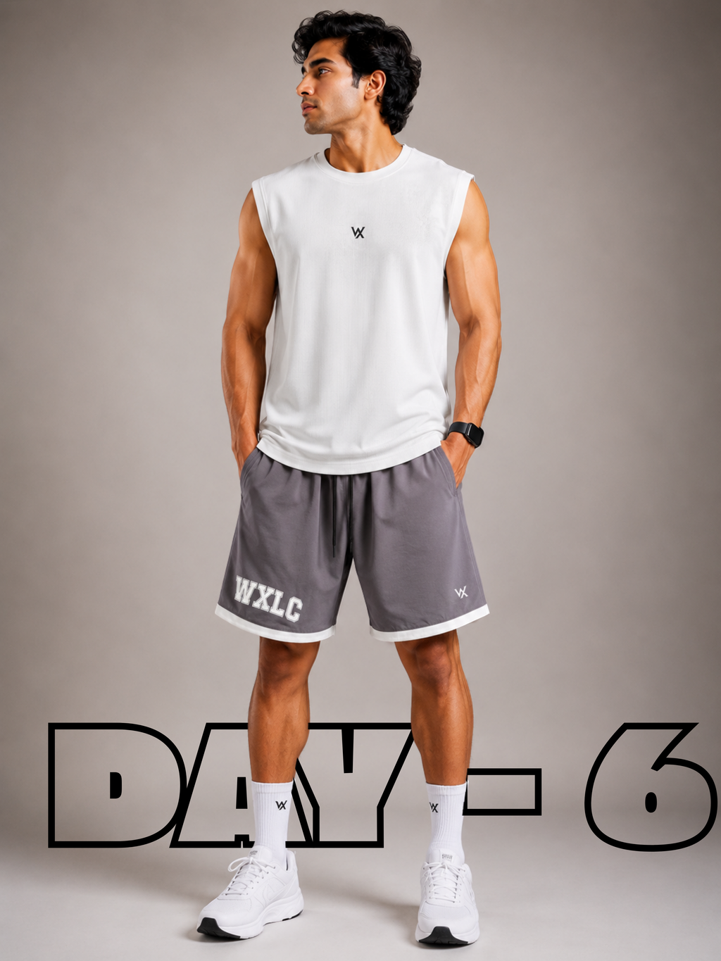 DAY-6 GYM OUTFIT FOR MENS WITH TSHIRT & VEST (SET OF 3)