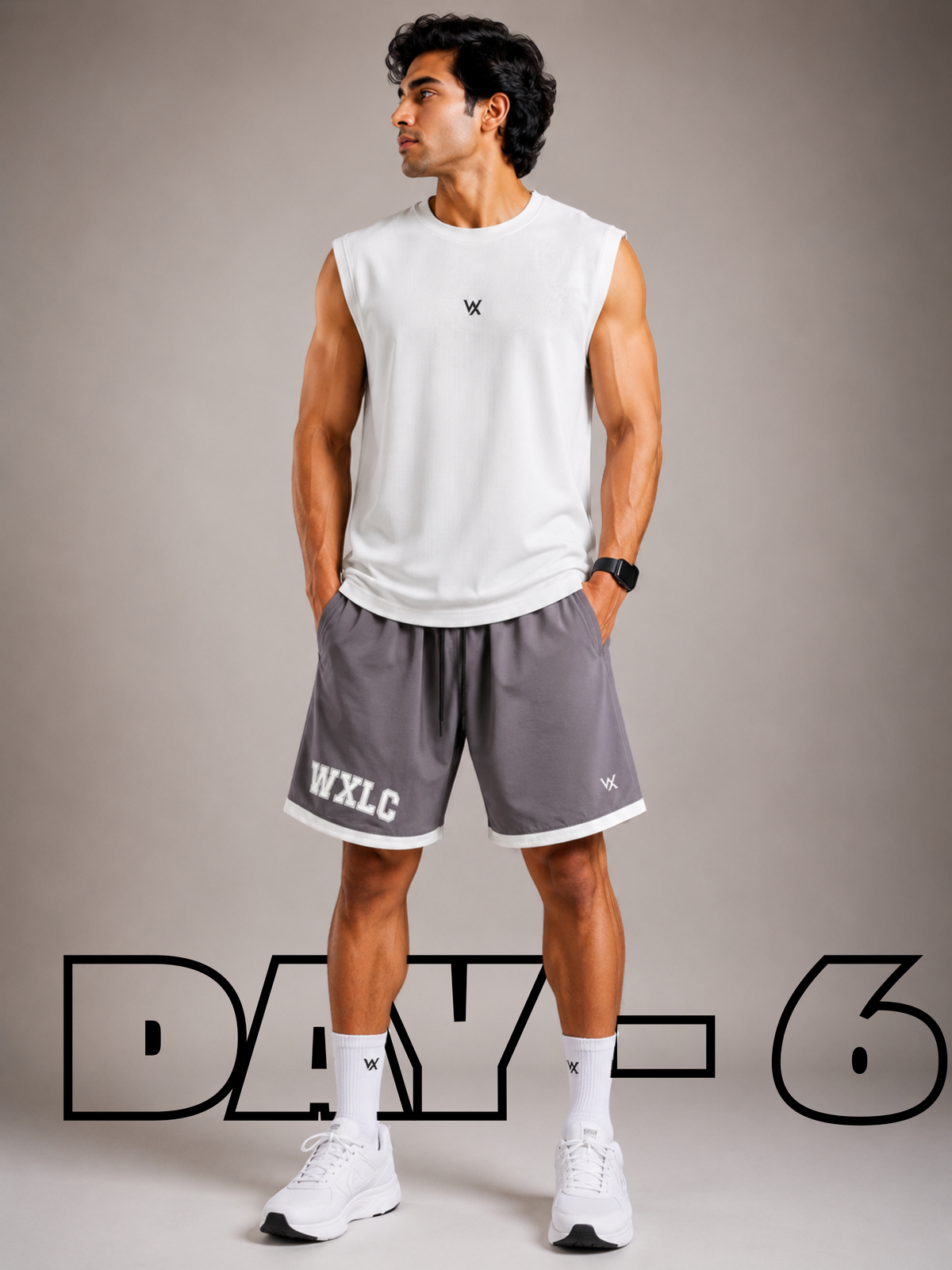 DAY-6 GYM OUTFIT FOR MENS WITH TSHIRT & VEST (SET OF 3)