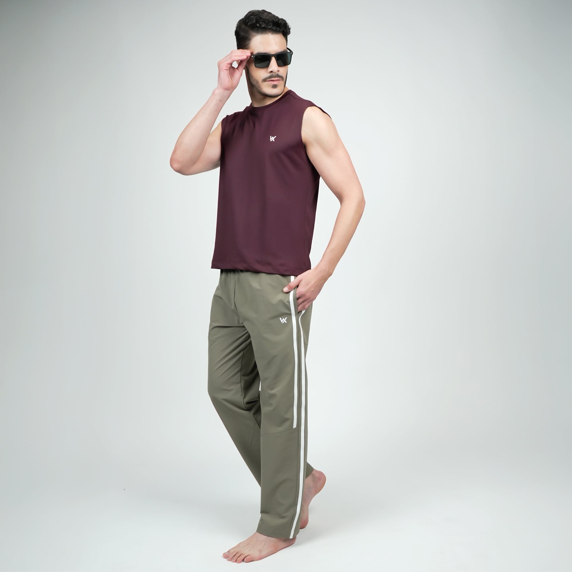 WarriorX Olive Green Track Pants with MotionCore Strip