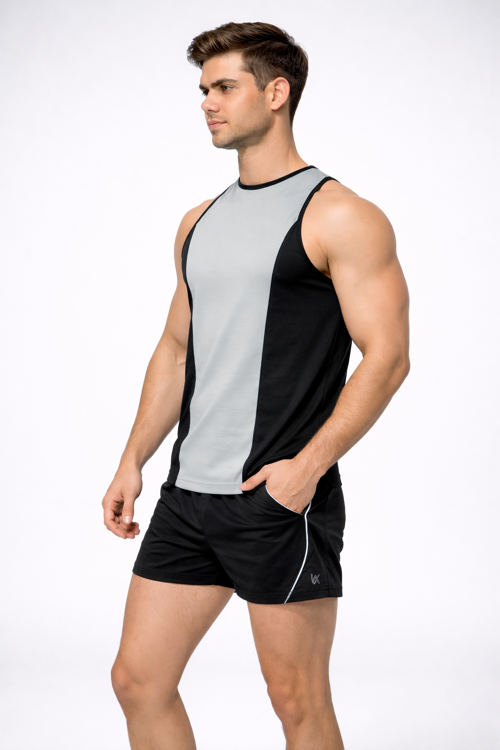WarriorX Men’s Gym Wear Cotton Terry Spandex Sando