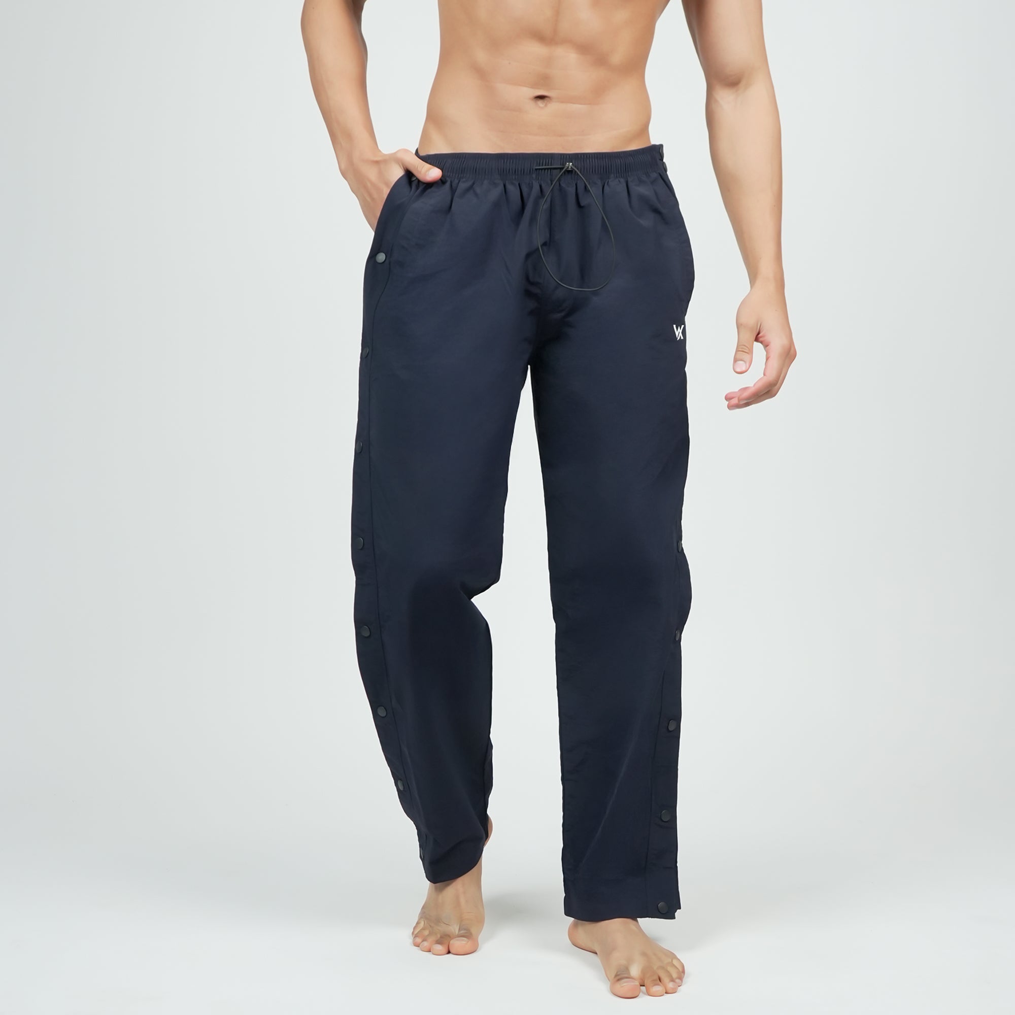 WarriorX Nylon Crush Pants With Side Snap button