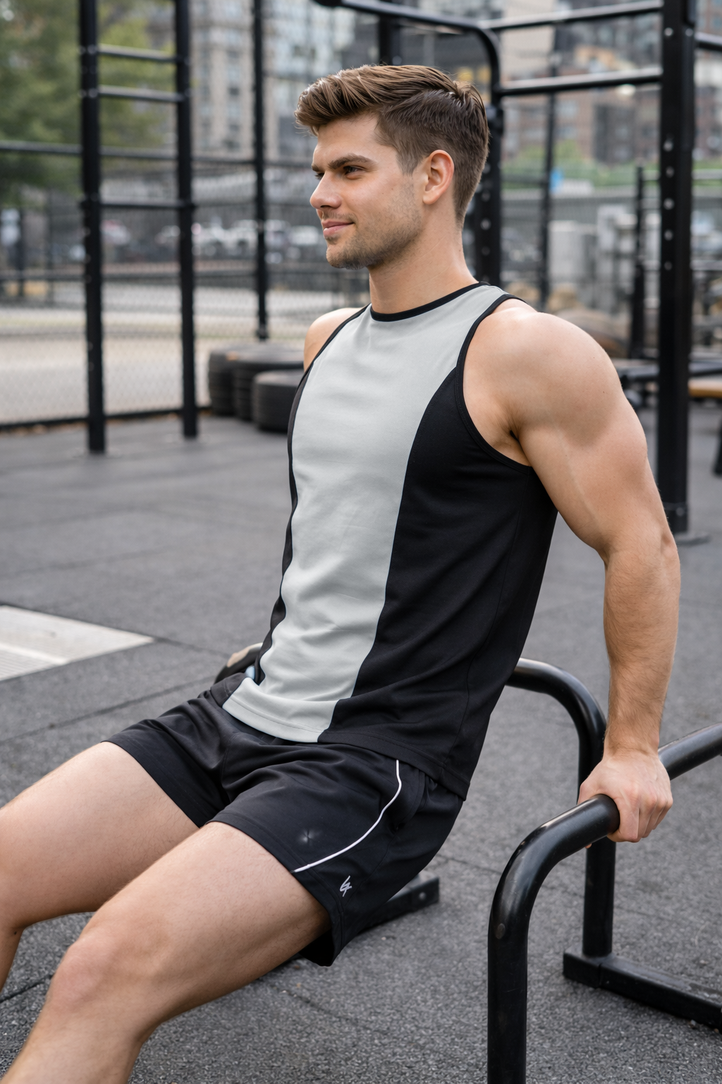 WarriorX Men’s Gym Wear Cotton Terry Spandex Sando