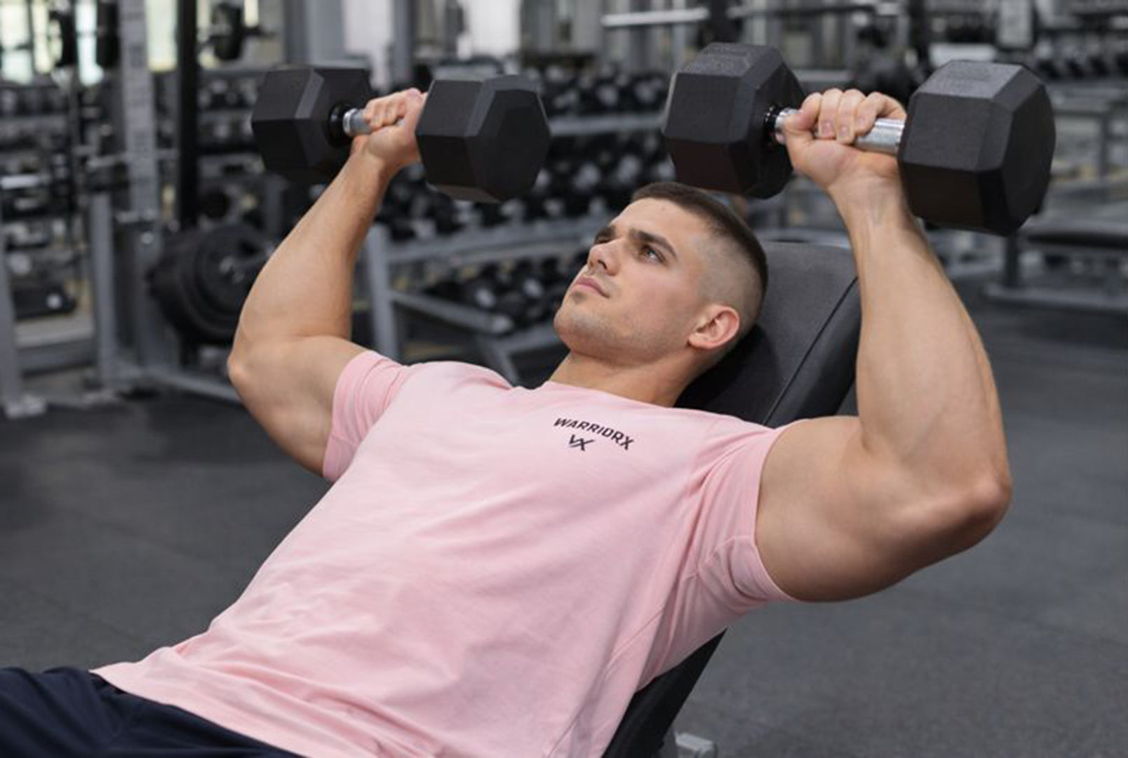 WarriorX Men’s Workout T-Shirt in  Cotton Poly Spandex Blend