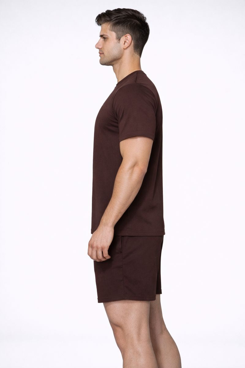 WarriorX Men’s Performance Fit Cotton Lycra Shorts & T-shirt Cordset