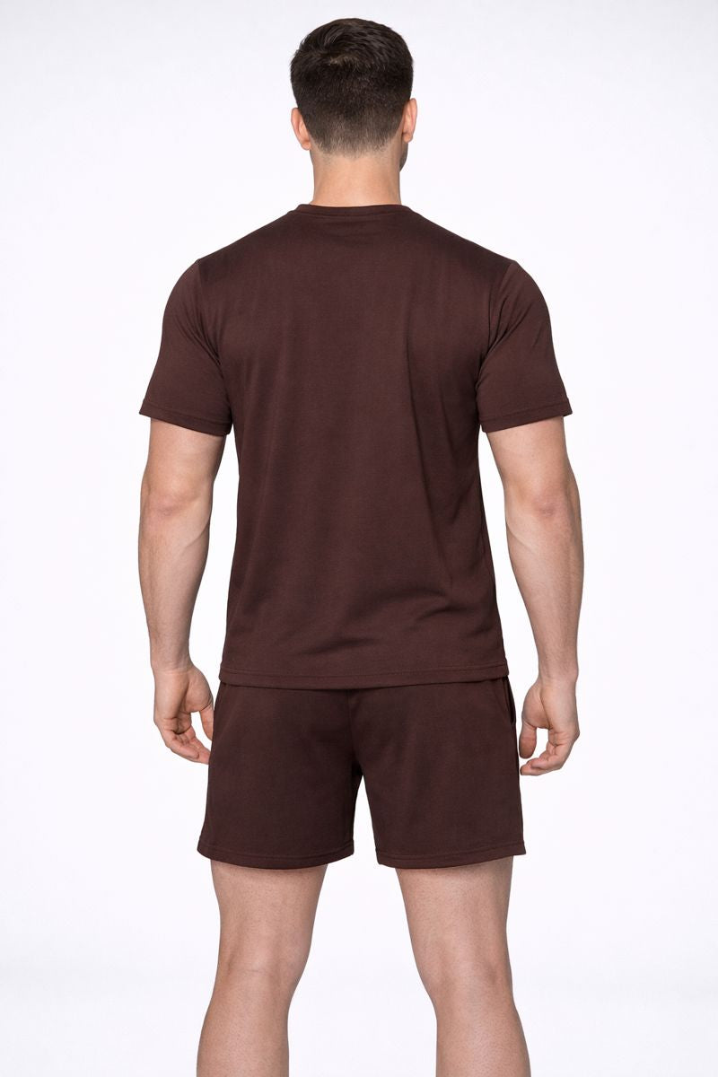 WarriorX Men’s Performance Fit Cotton Lycra Shorts & T-shirt Cordset