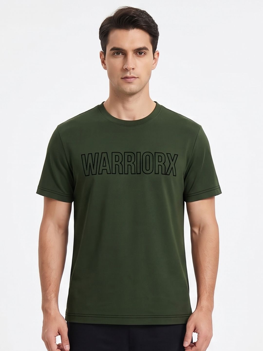 Warriorx Men's Round neck cotton lycra tshirt