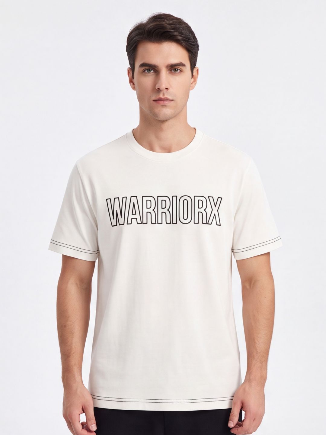 Warriorx Men's Round neck cotton lycra tshirt
