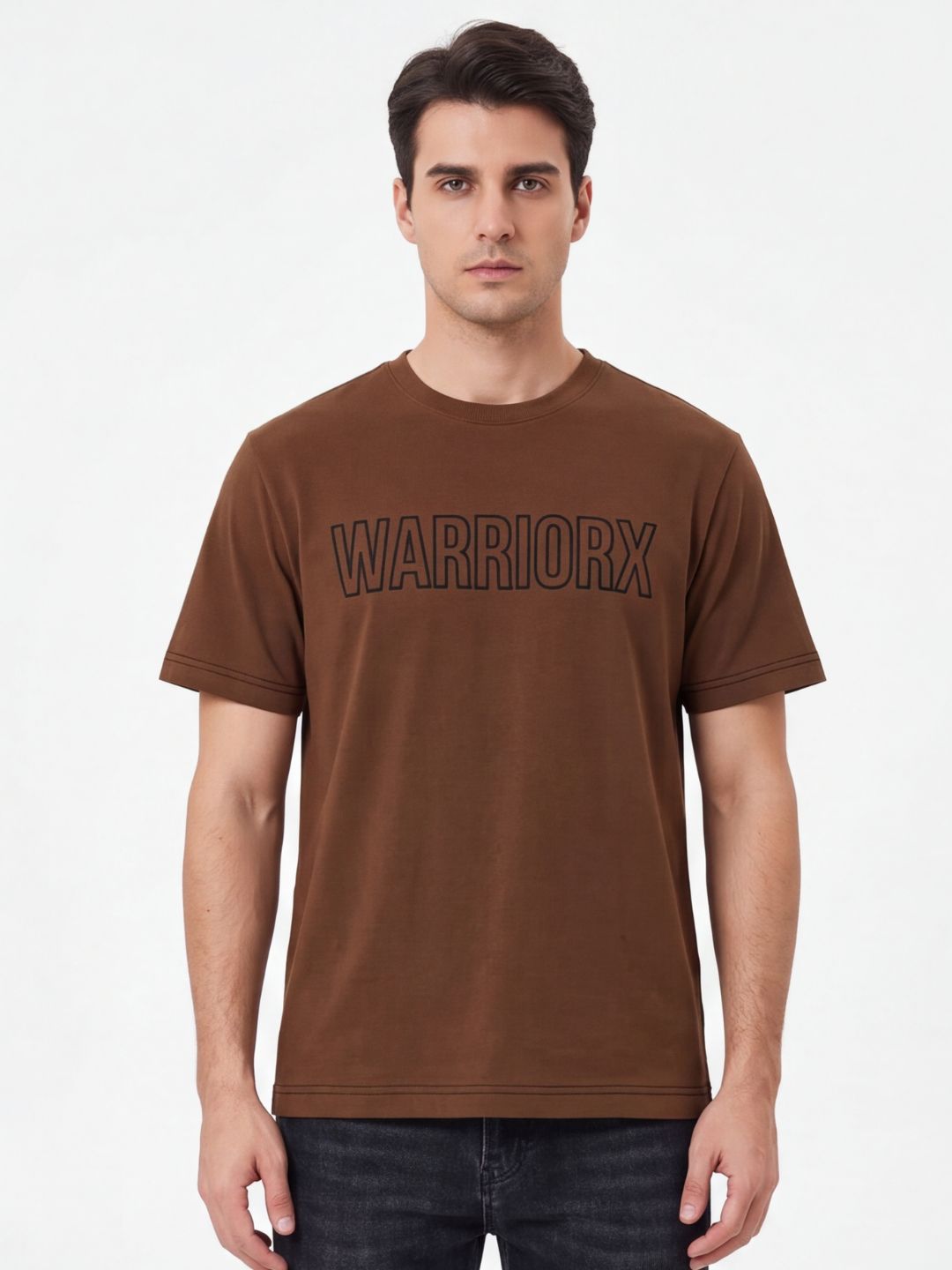 Warriorx Men's Round neck cotton lycra tshirt
