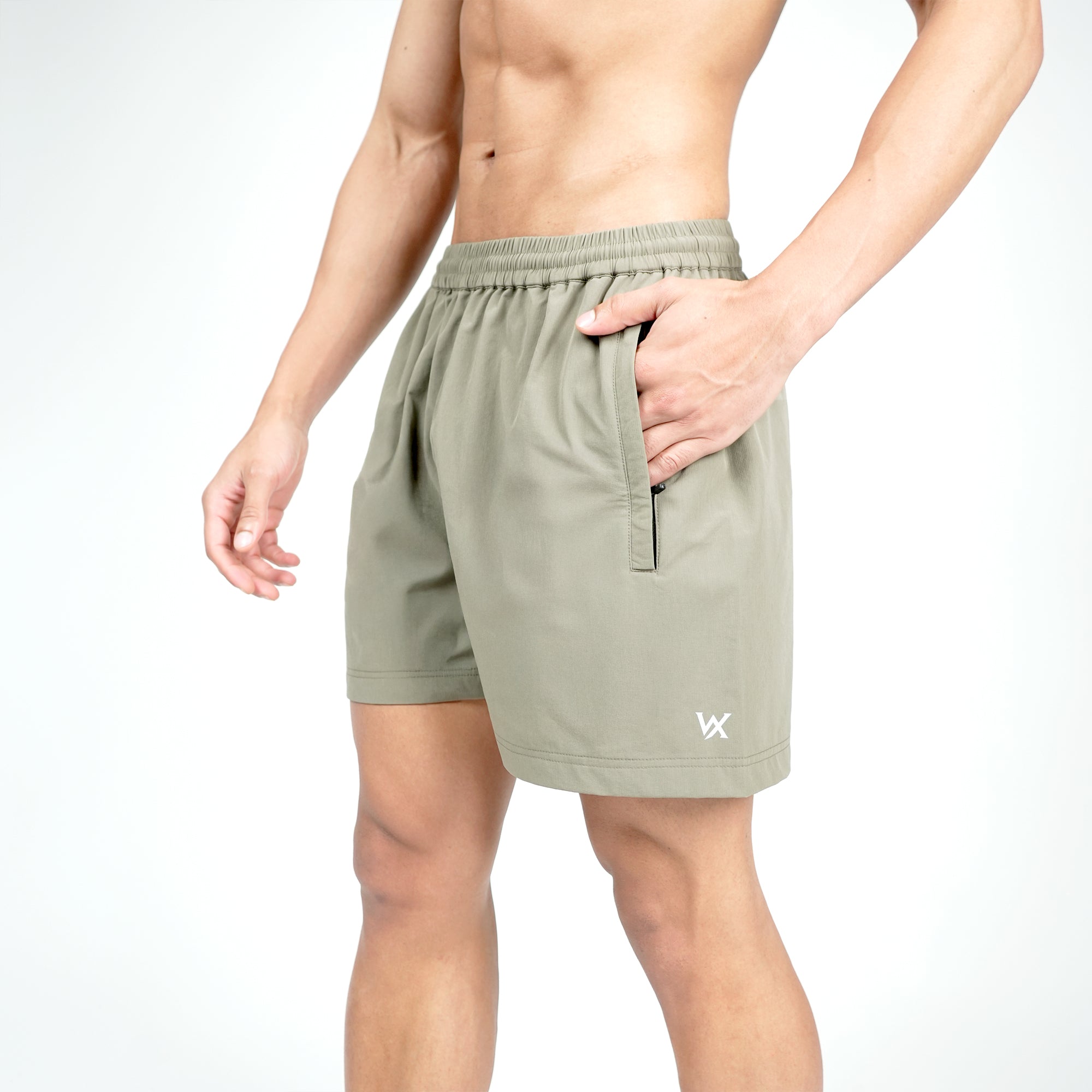 WarriorX Stealth Nylon Training Shorts with Zipper Pockets
