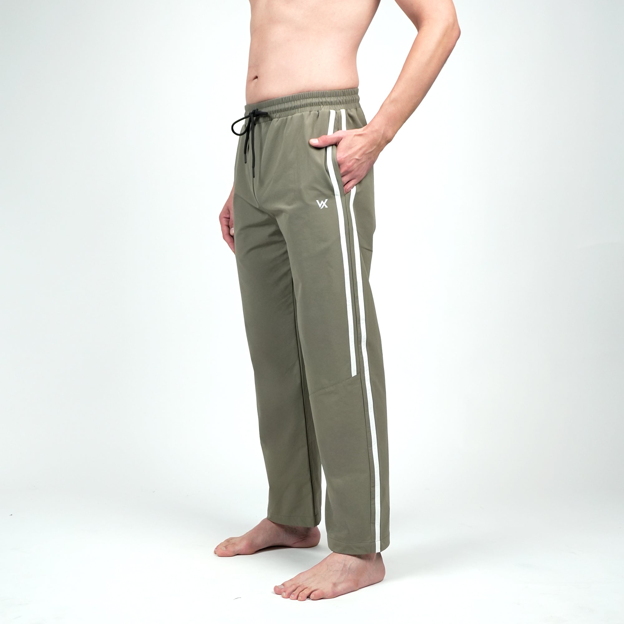 WarriorX Olive Green Track Pants with MotionCore Strip