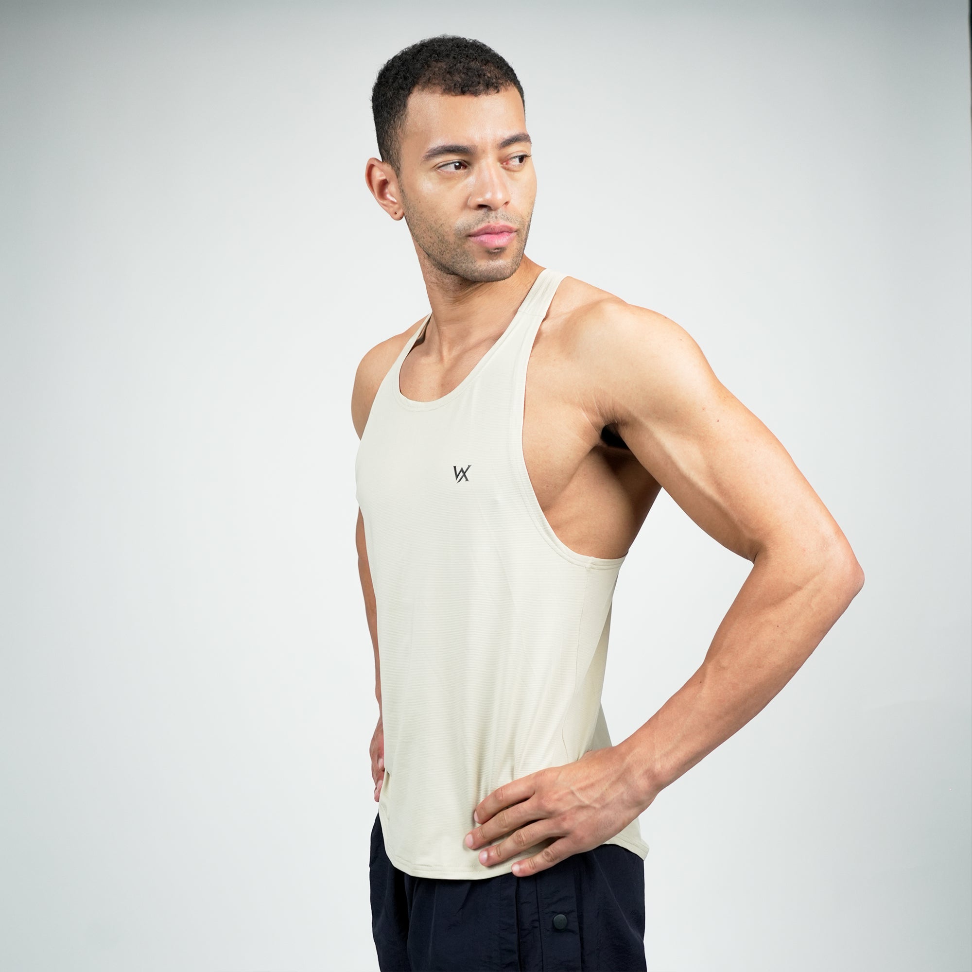 WarriorX Men’s Poly Spandex Gym Vest Stringer