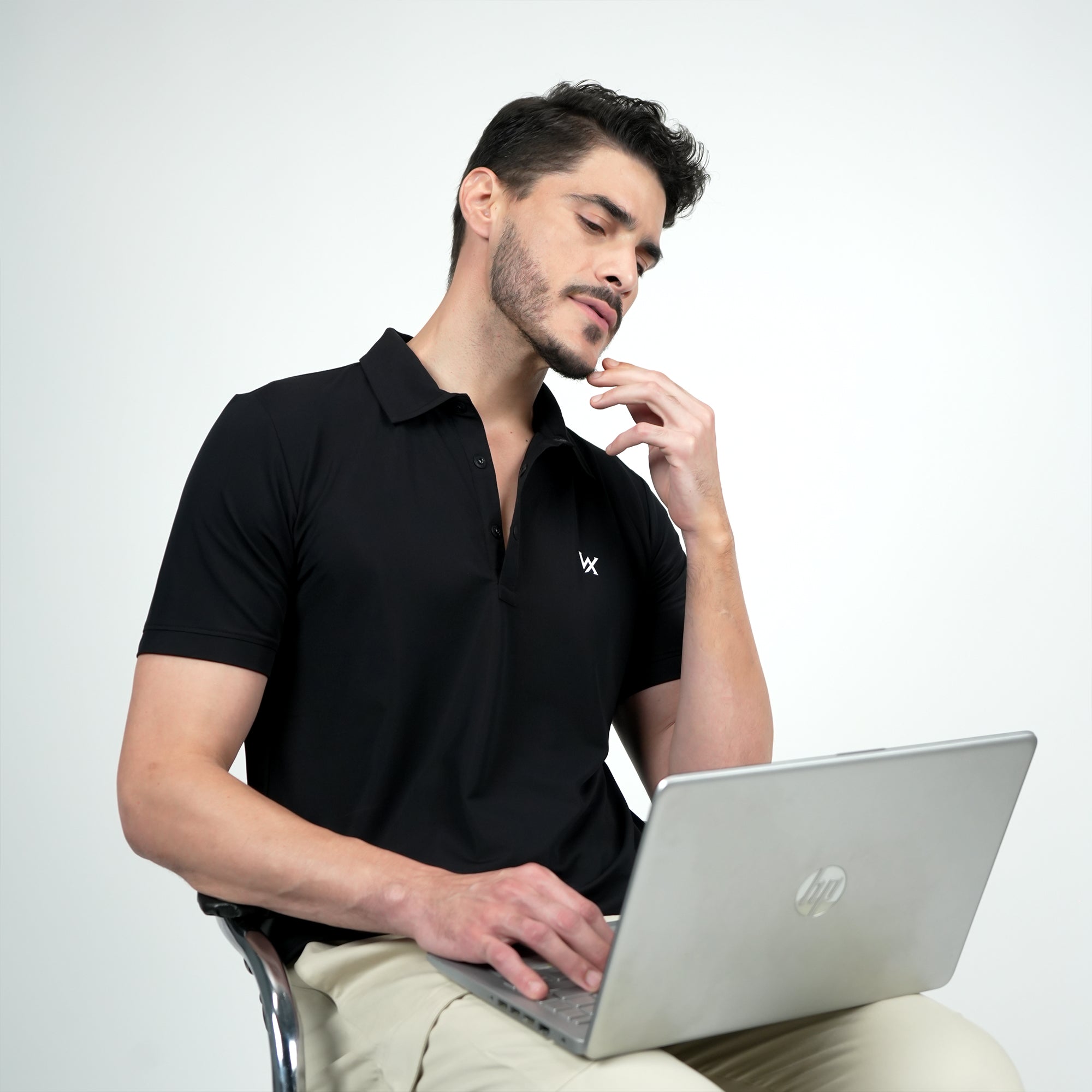 WarriorX Men’s Polo Nylon Spandex Stretchable T-Shirt