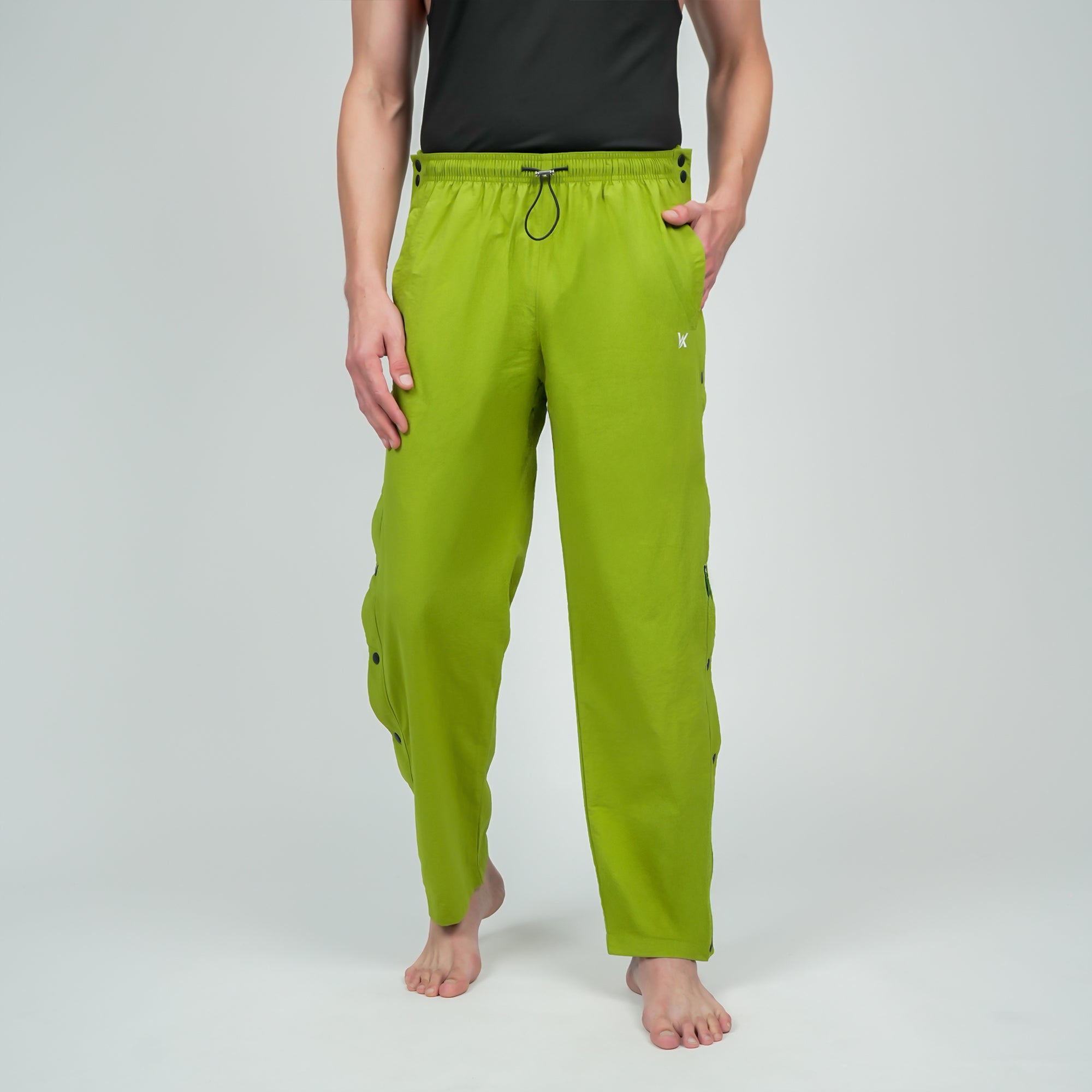 WarriorX Nylon Crush Pants With Side Snap button