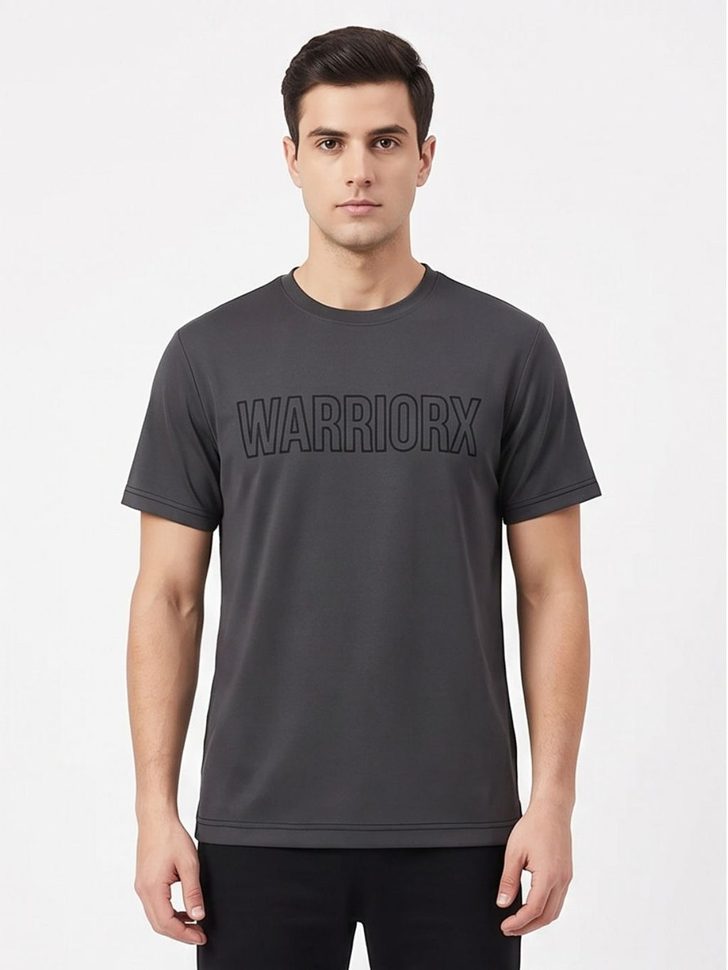Warriorx Men's Round neck cotton lycra tshirt