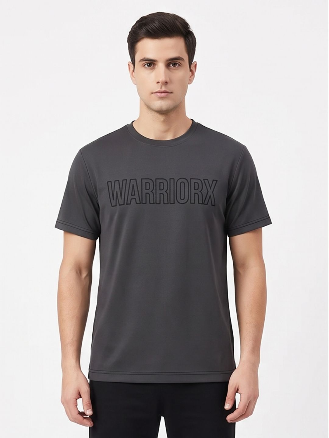 Warriorx Men's Round neck cotton lycra tshirt