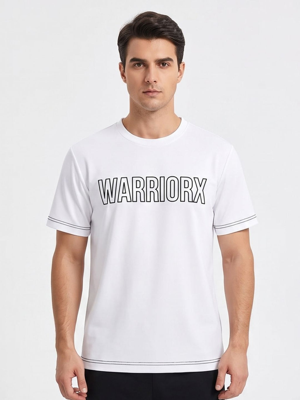 Warriorx Men's Round neck cotton lycra tshirt