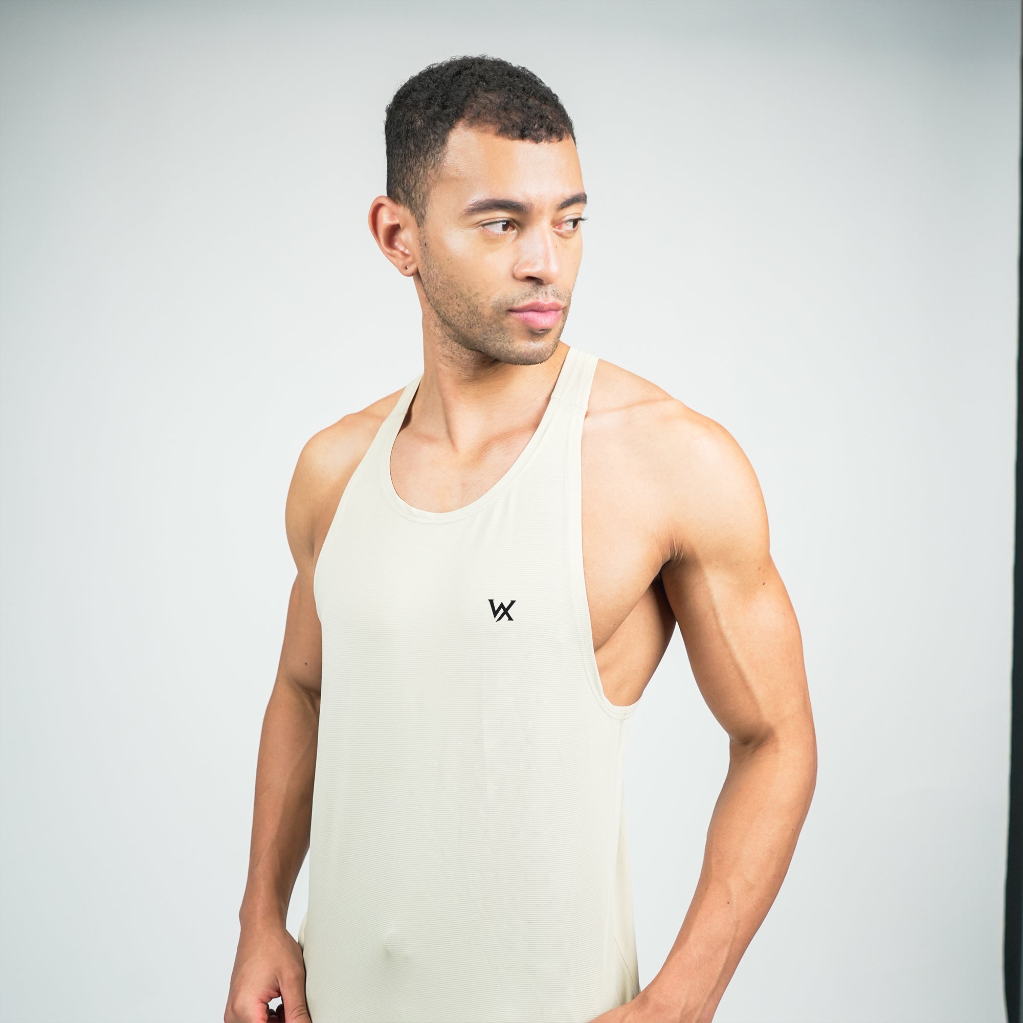 WarriorX Men’s Poly Spandex Gym Vest Stringer