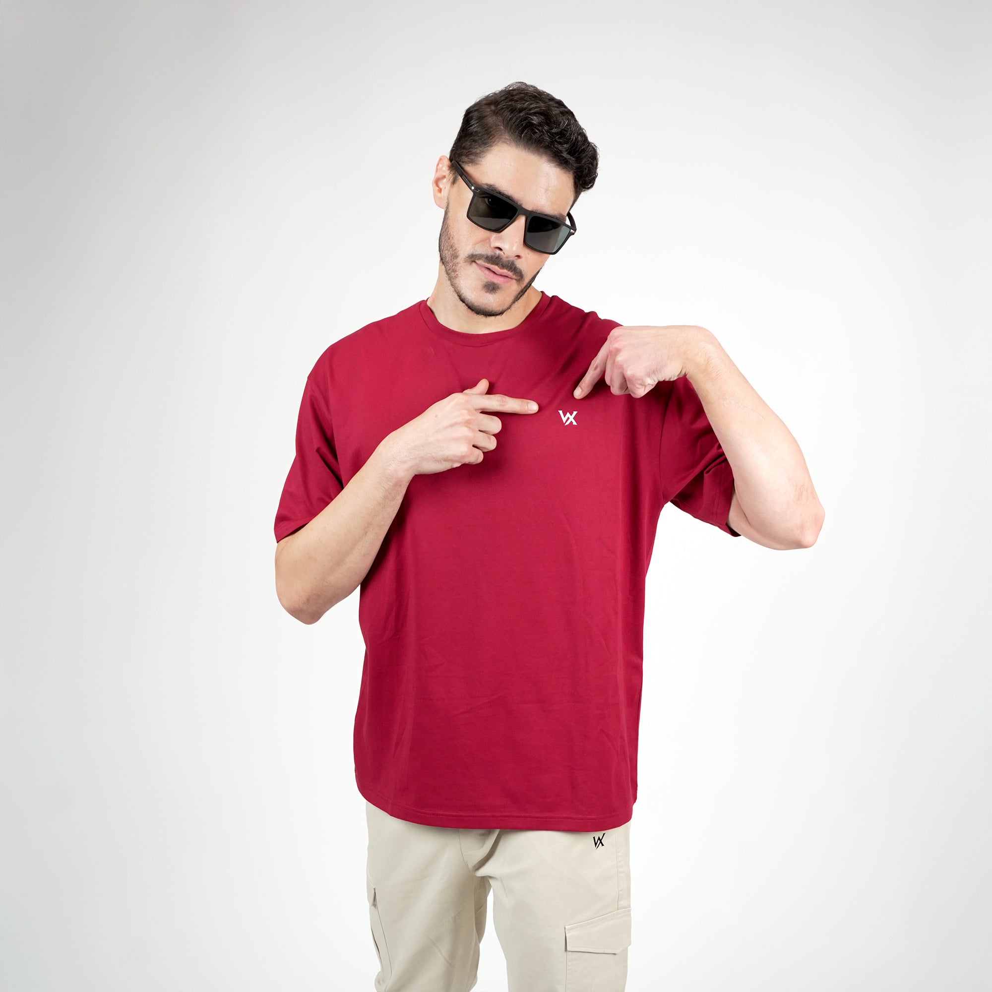 WarriorX Solid Oversized T-Shirt for Men
