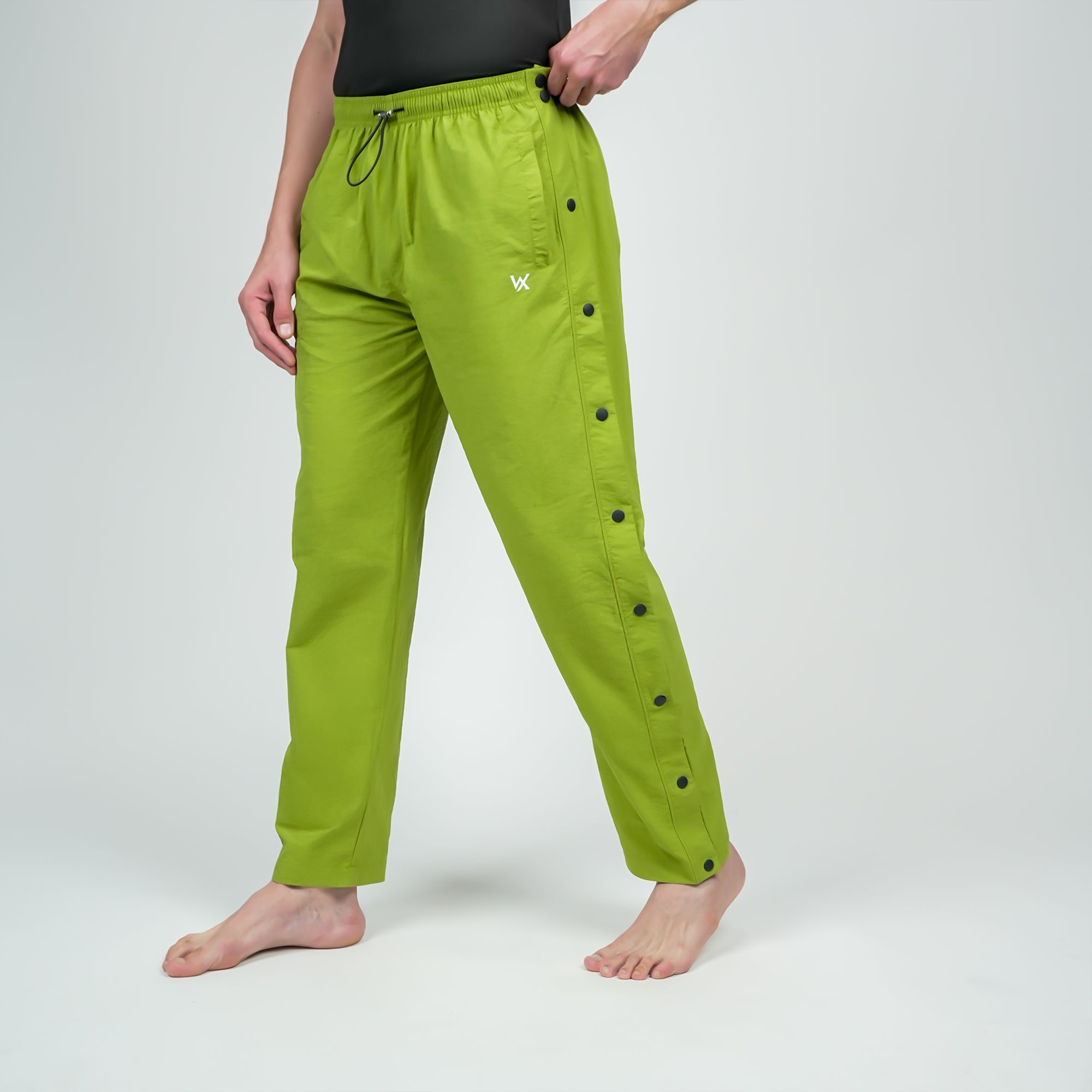 WarriorX Nylon Crush Pants With Side Snap button