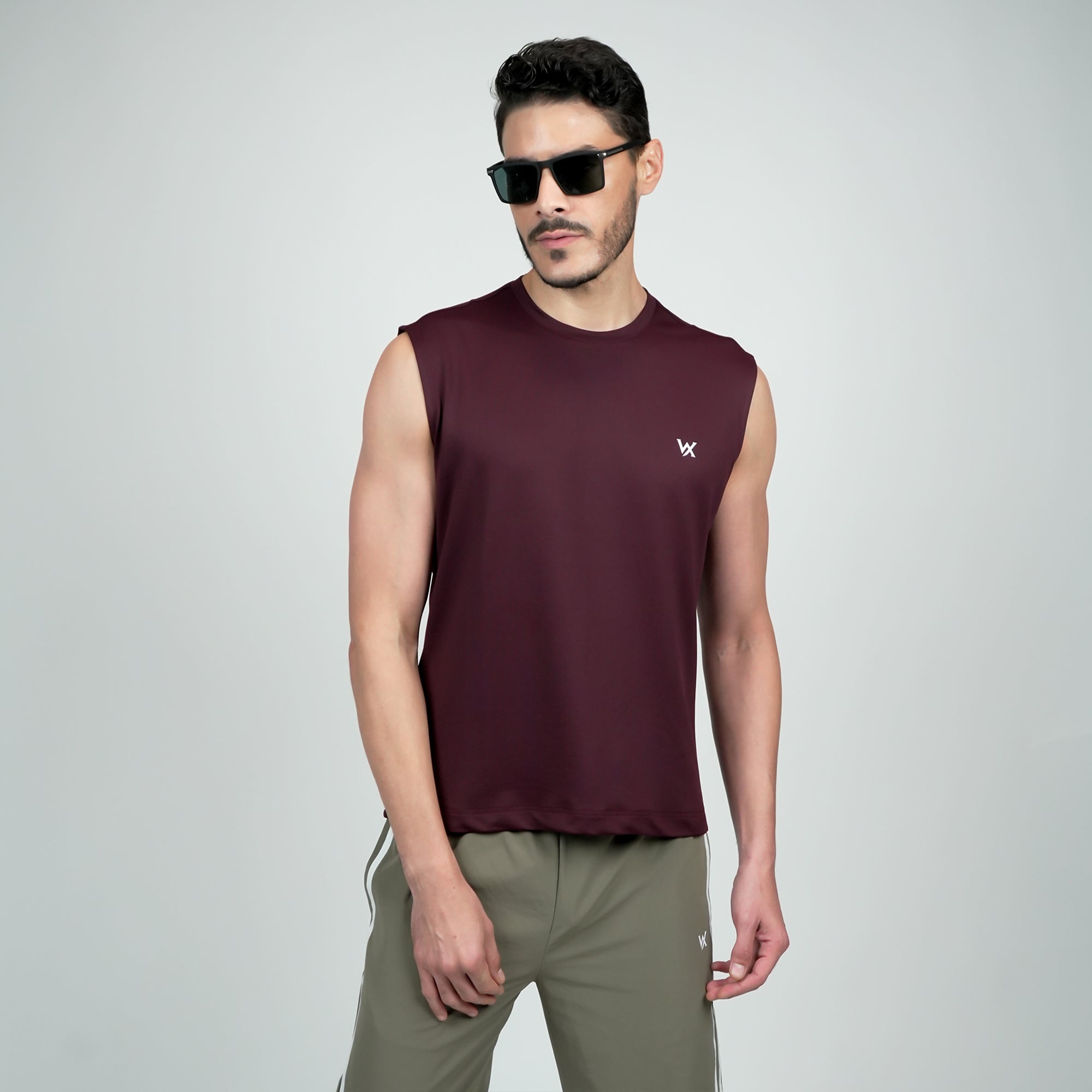WarriorX Men’s Poly Terry Spandex Tank T-Shirt
