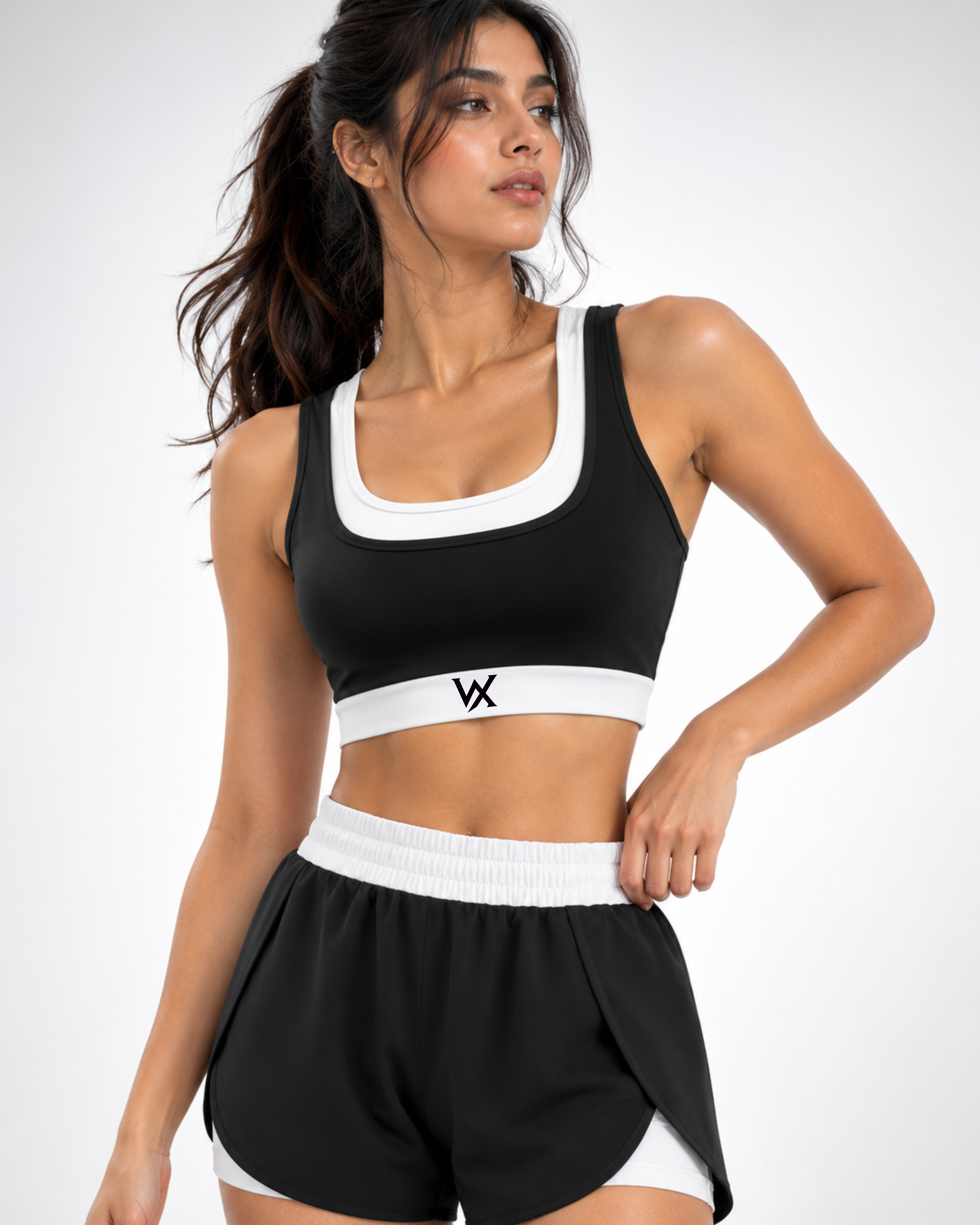 WarriorX Women's Performance Sports Bra & Training Shorts Co-Ord Set