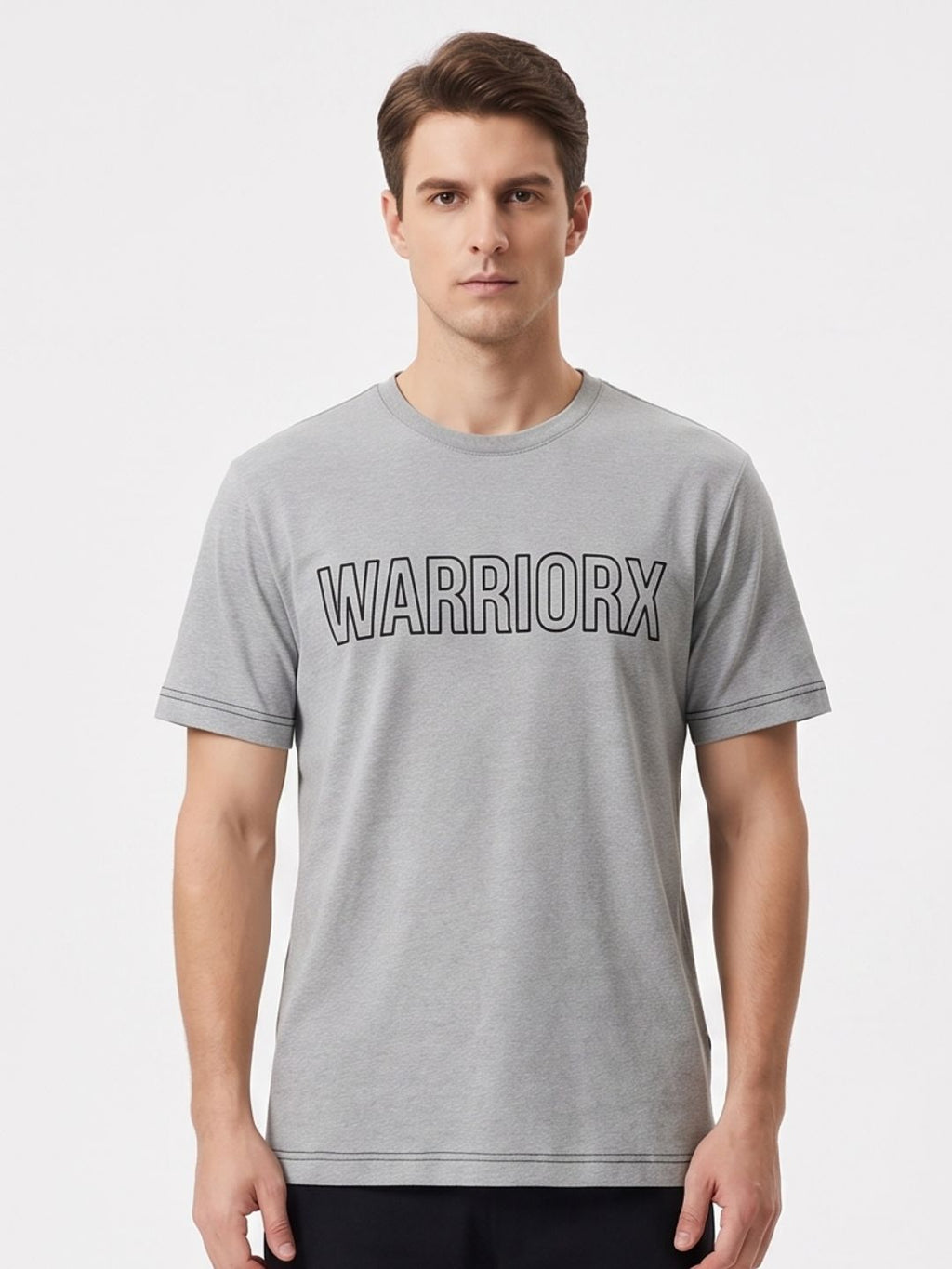 Warriorx Men's Round neck cotton lycra tshirt
