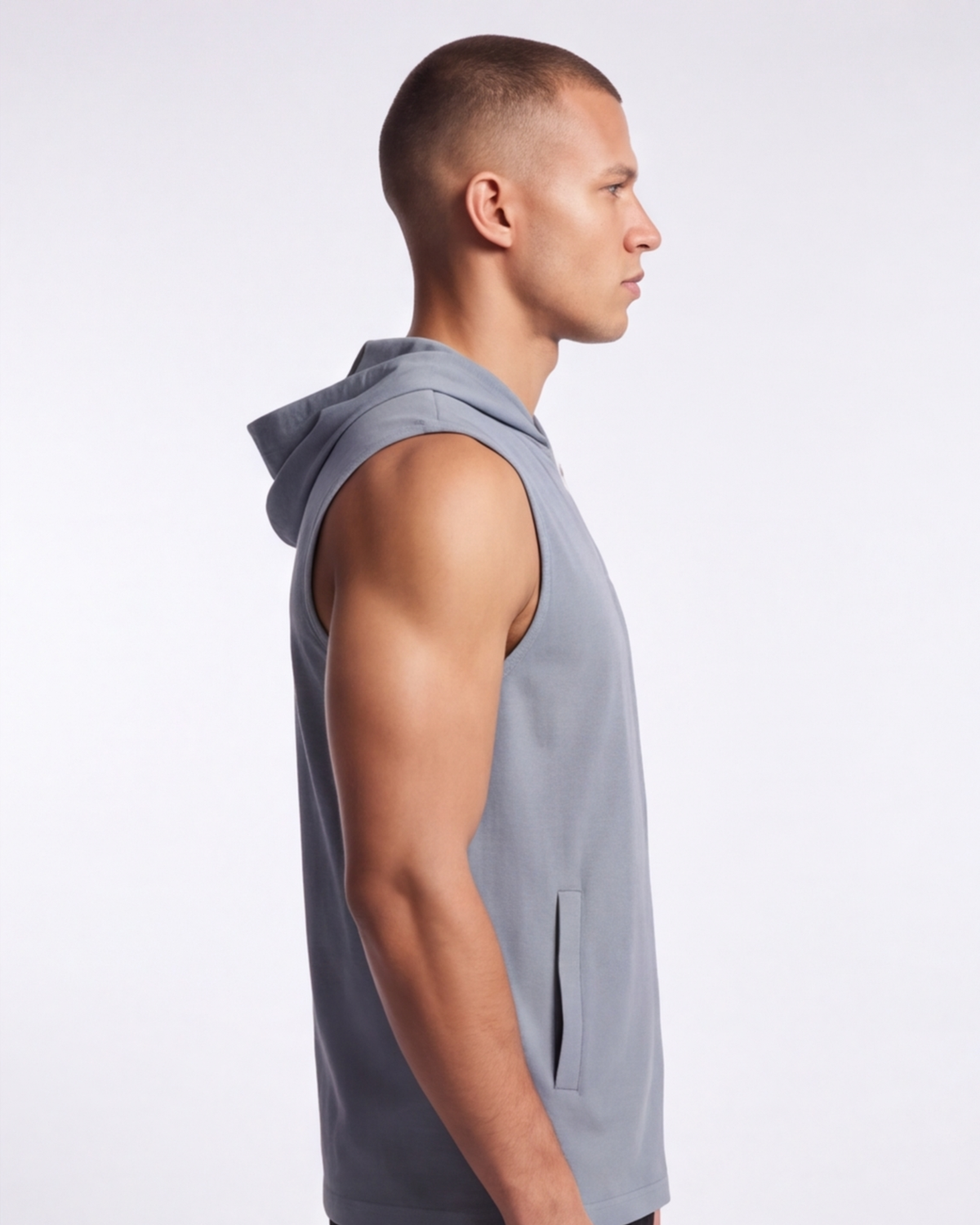 WarriorX Men’s Performance Sleeveless Zip-Up Hoodie Vest
