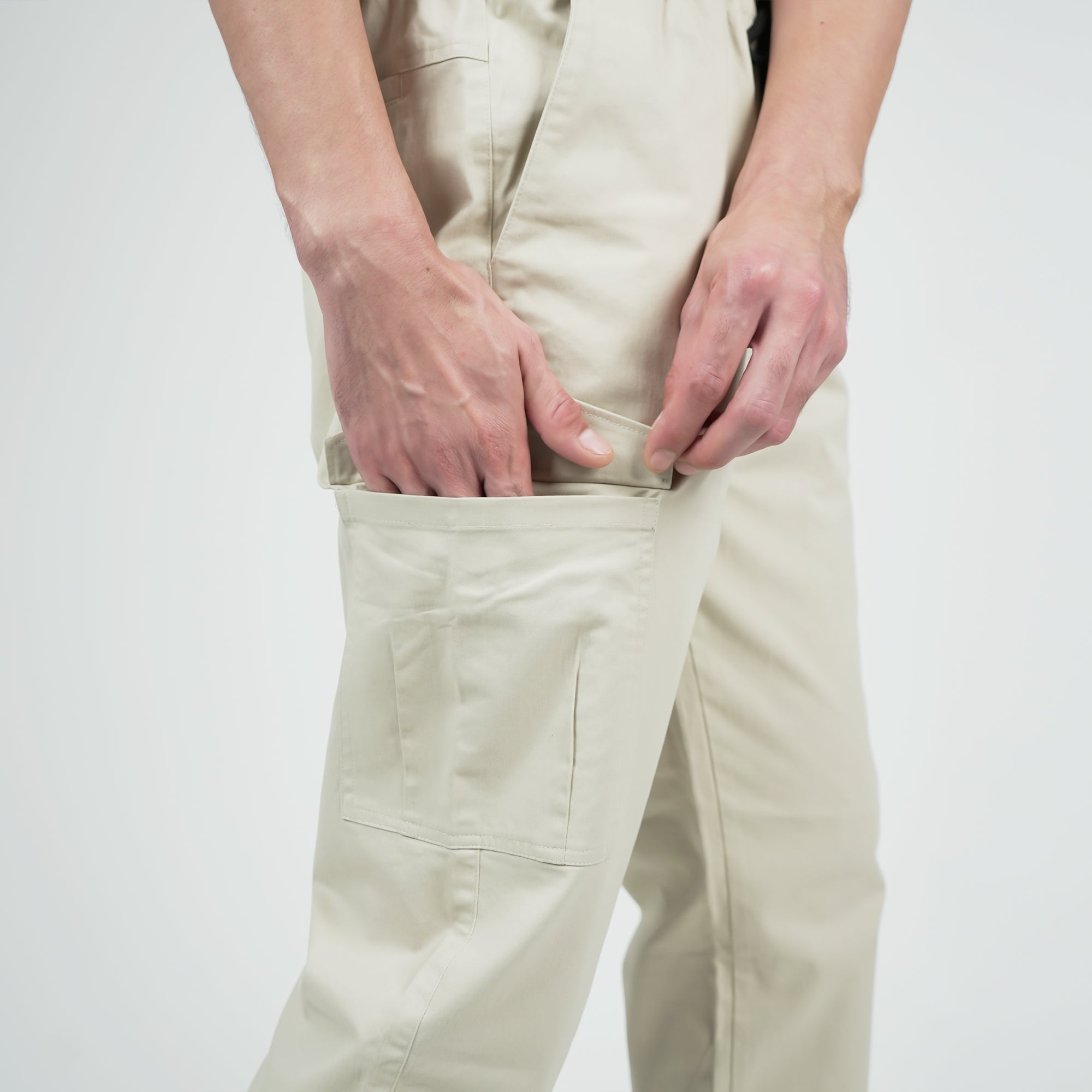 WarriorX Stretchable Beige Joggers for Men