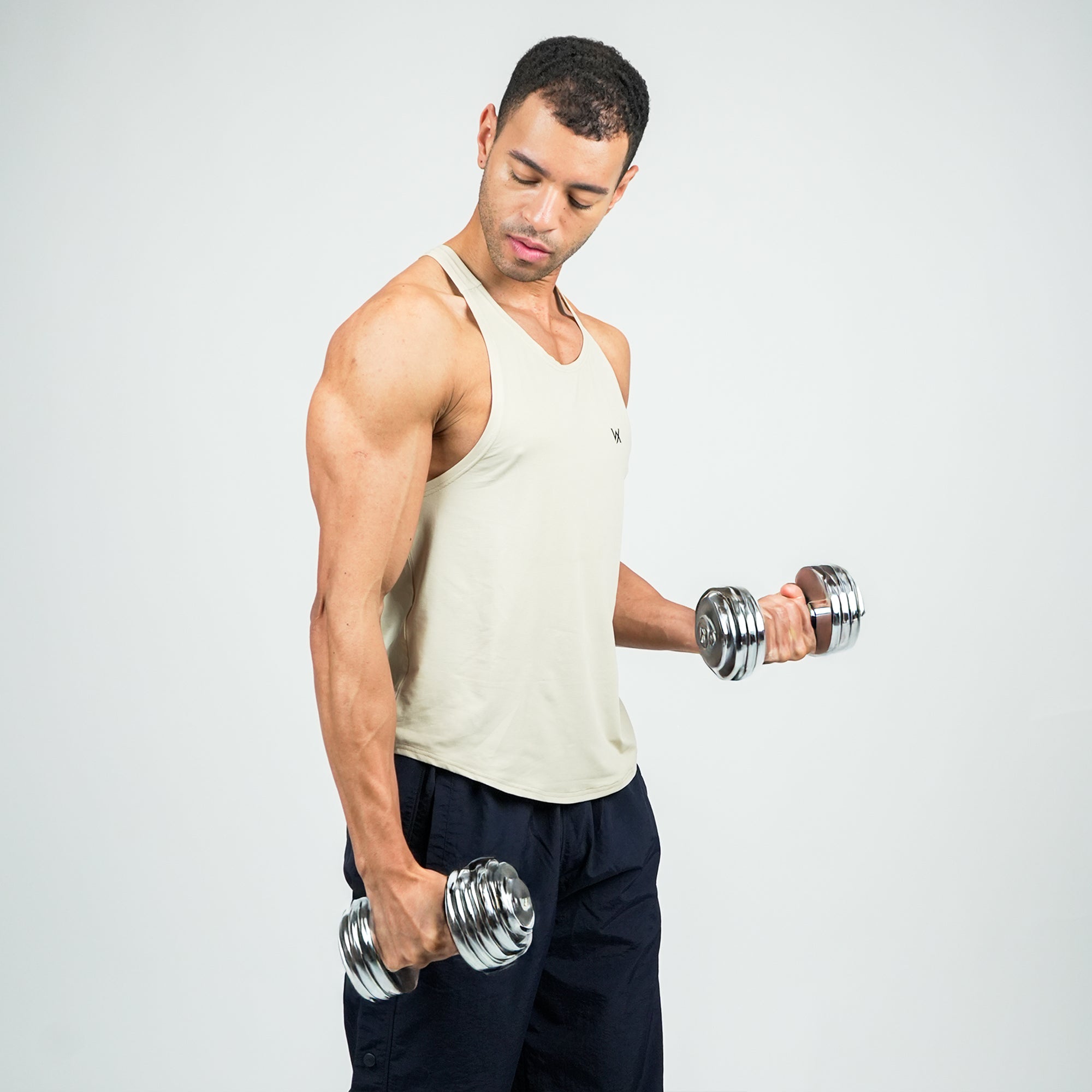 WarriorX Men’s Poly Spandex Gym Vest Stringer