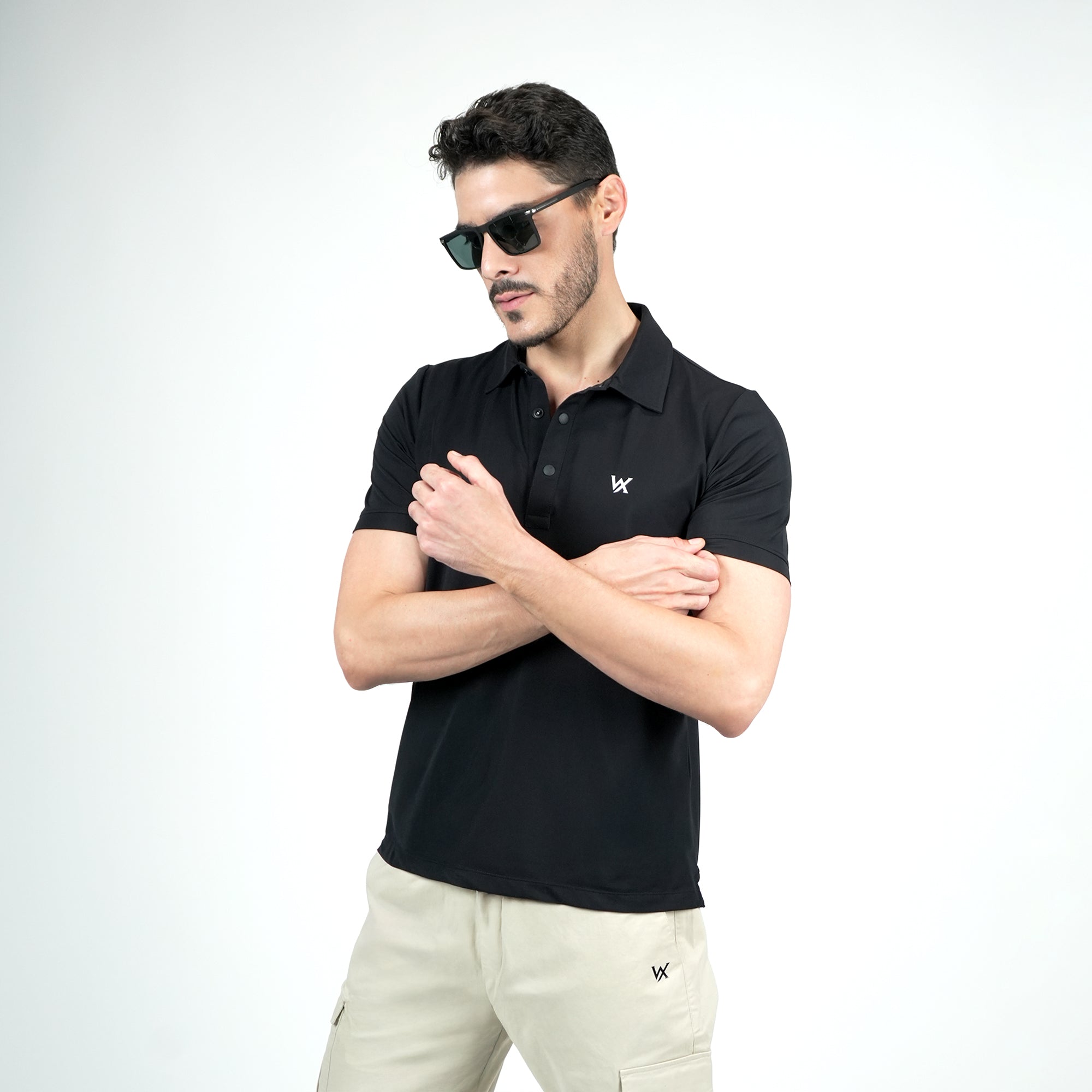 WarriorX Men’s Polo Nylon Spandex Stretchable T-Shirt