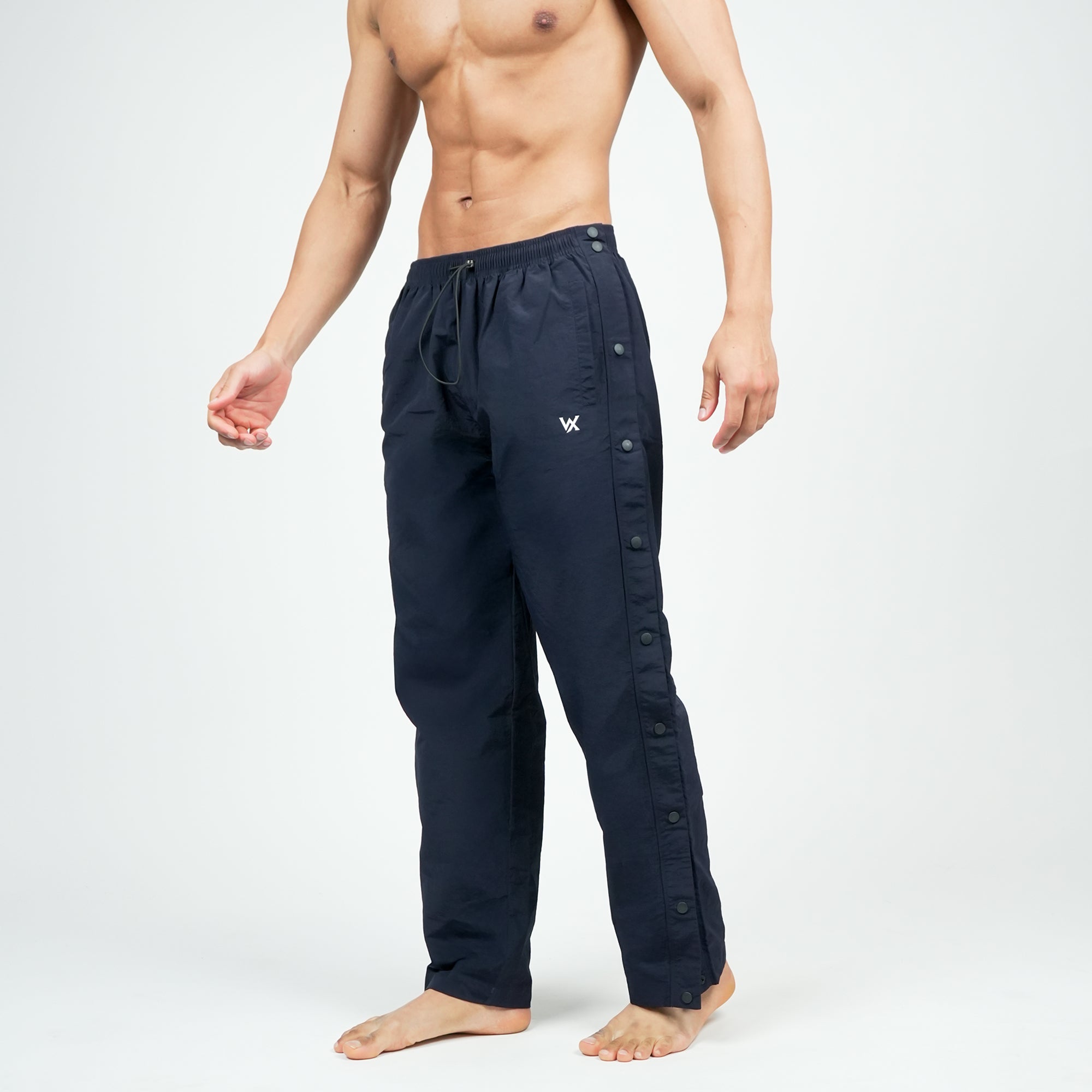 WarriorX Nylon Crush Pants With Side Snap button