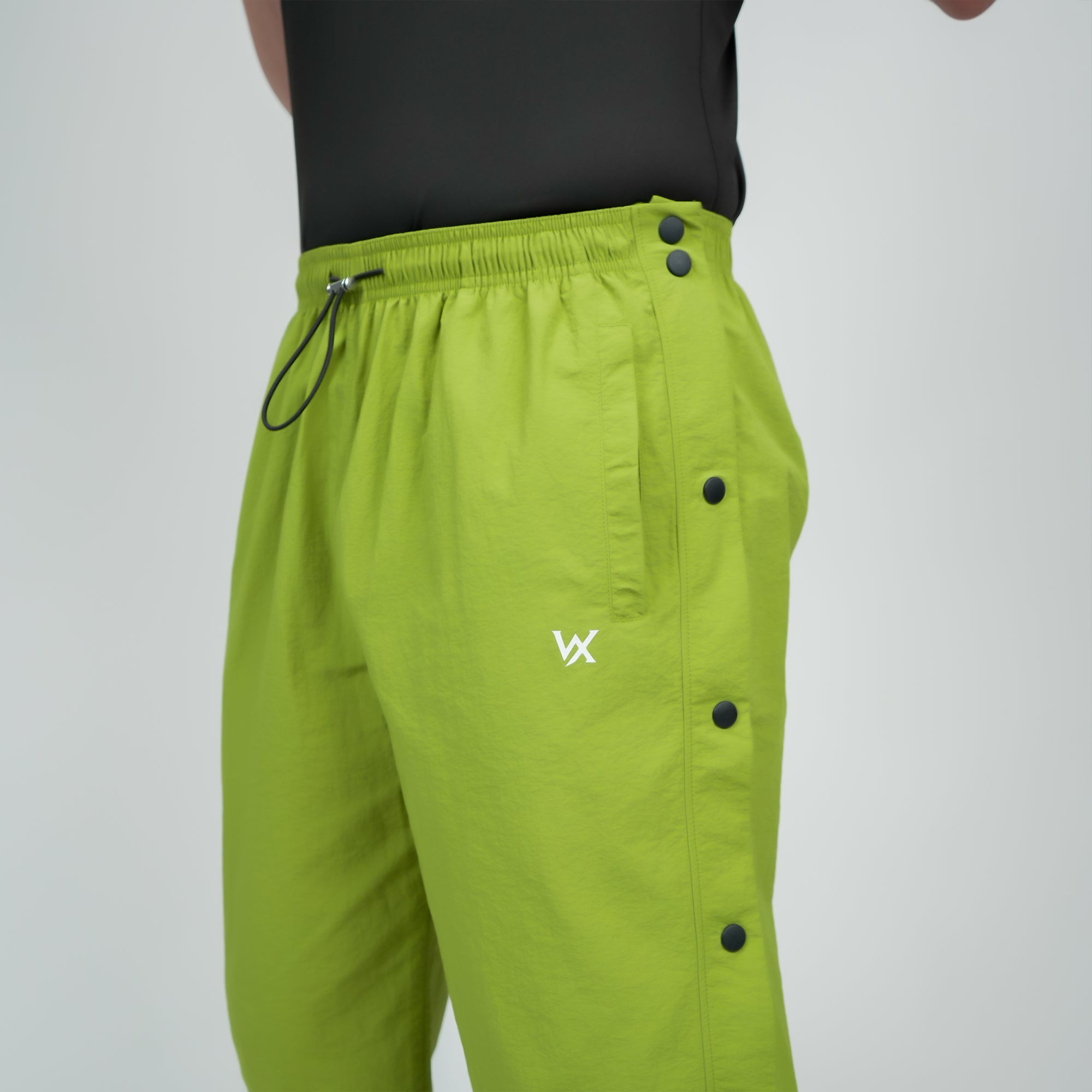 WarriorX Nylon Crush Pants With Side Snap button