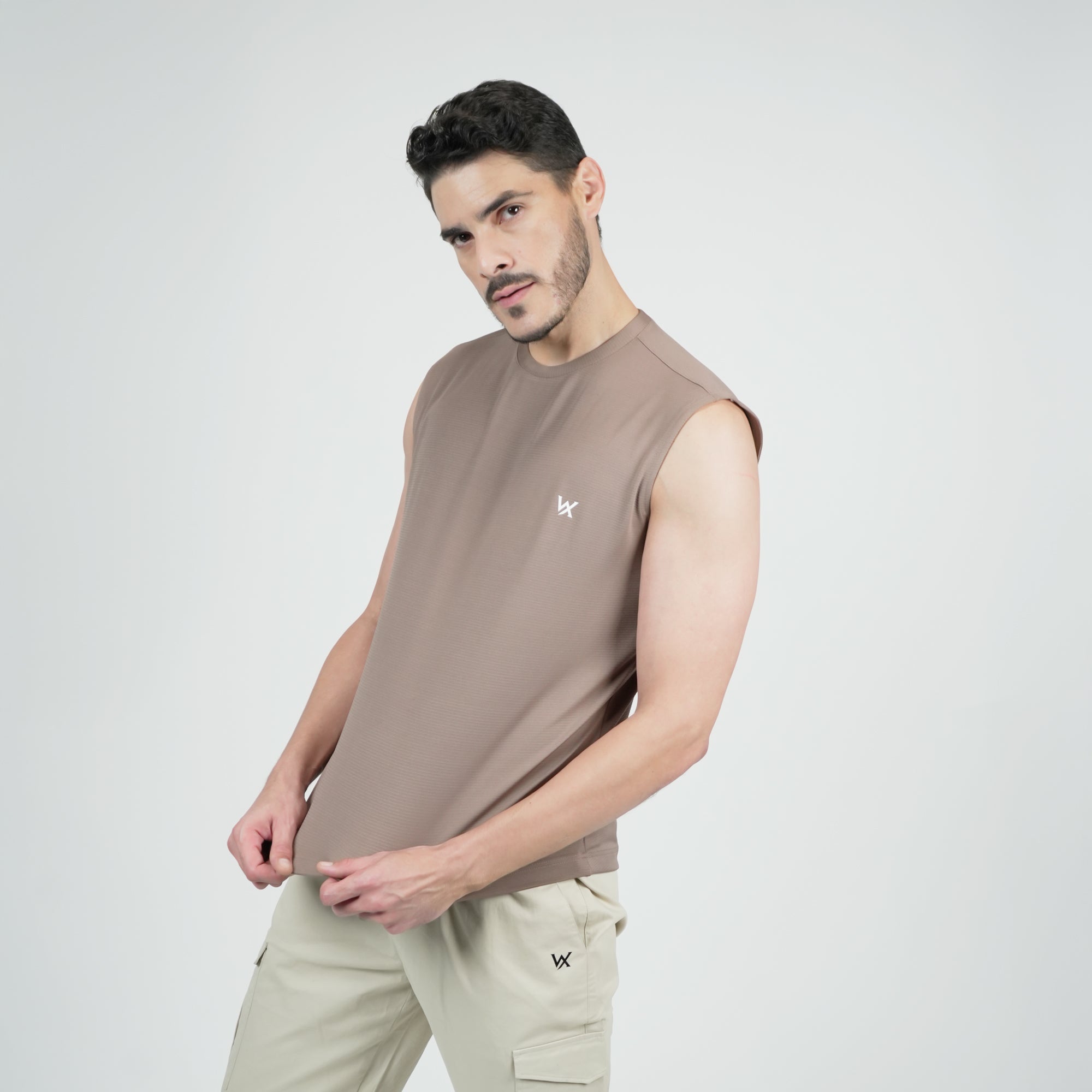 WarriorX Men’s Poly Spandex Cord Tank T-Shirt