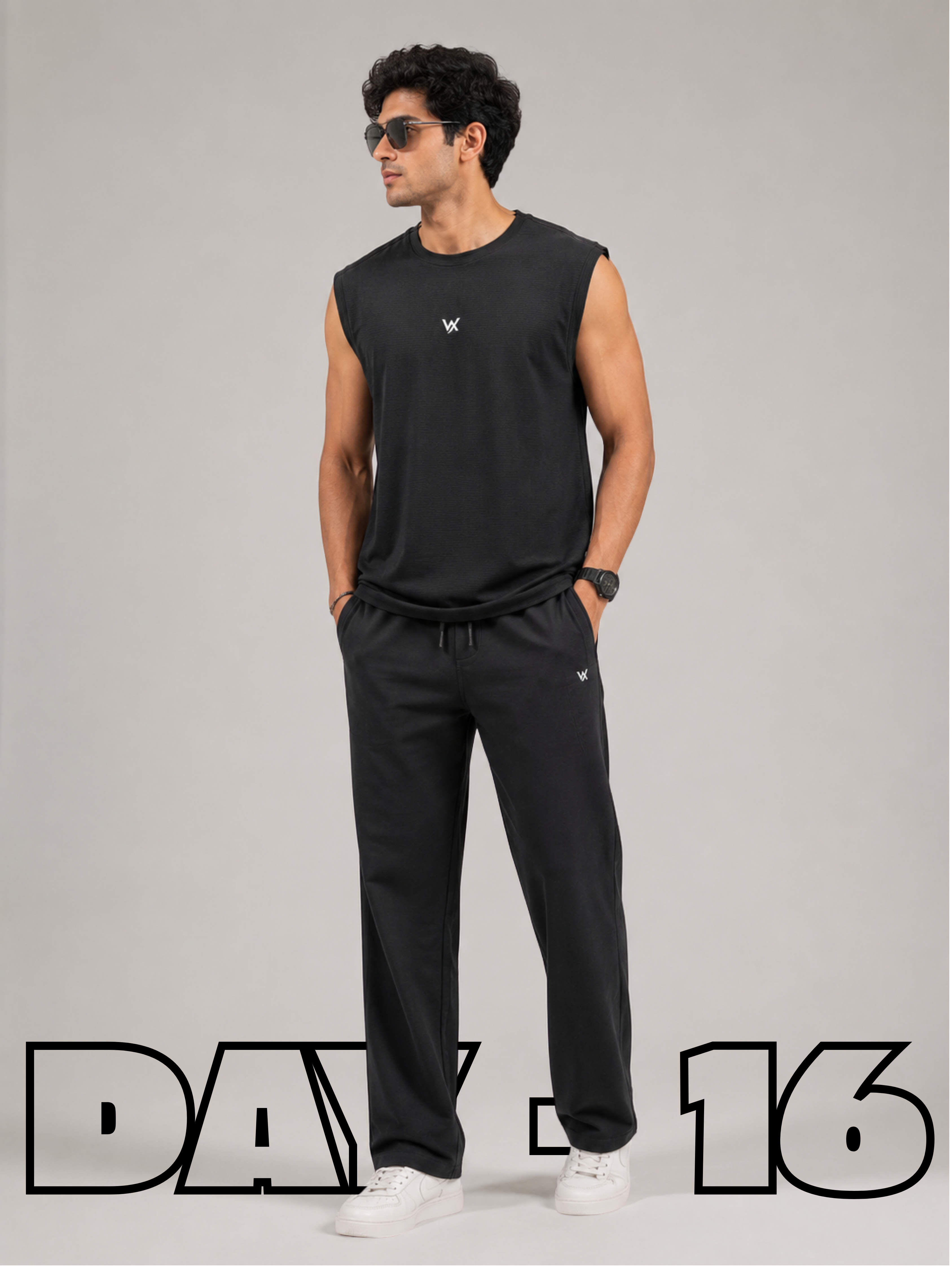 DAY-16 GYM OUTFIT FOR MENS WITH TSHIRT & VEST (SET OF 3)