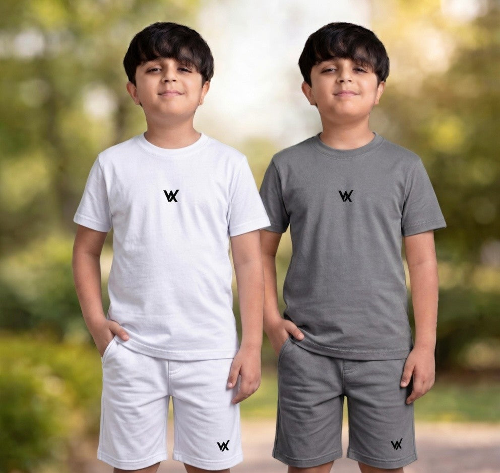 Warriorx kids Combo for 2  Cotton terry spandex tshirt