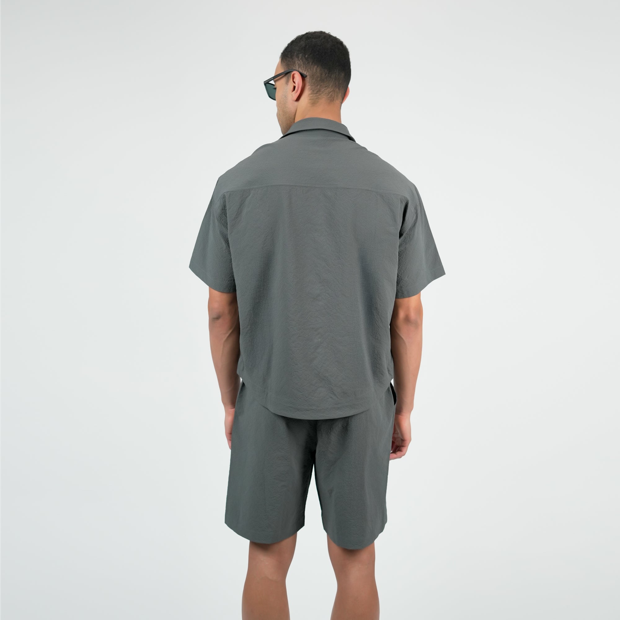 WarriorX Oversized Nylon  Co-ord Set With Button Design