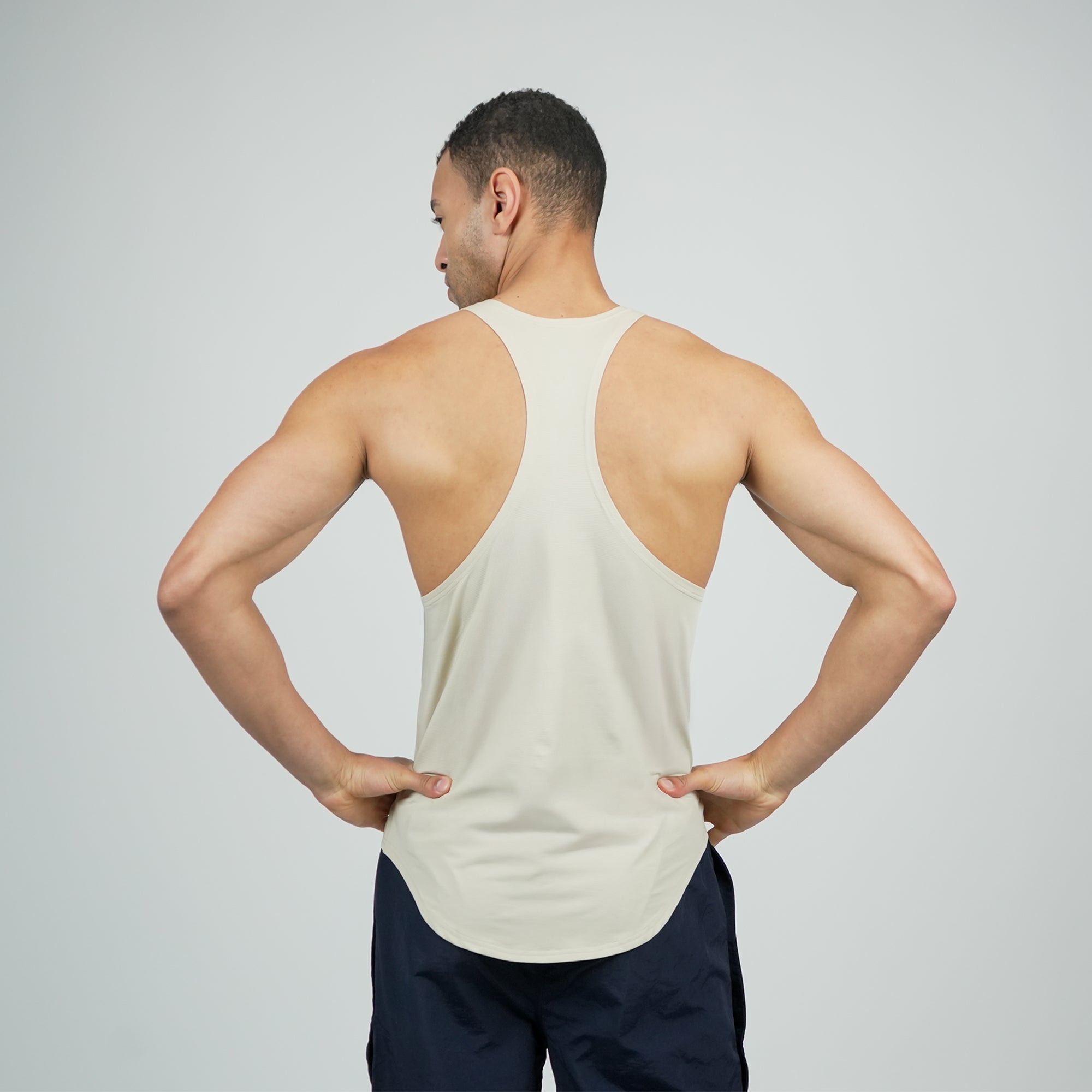 WarriorX Men’s Poly Spandex Gym Vest Stringer