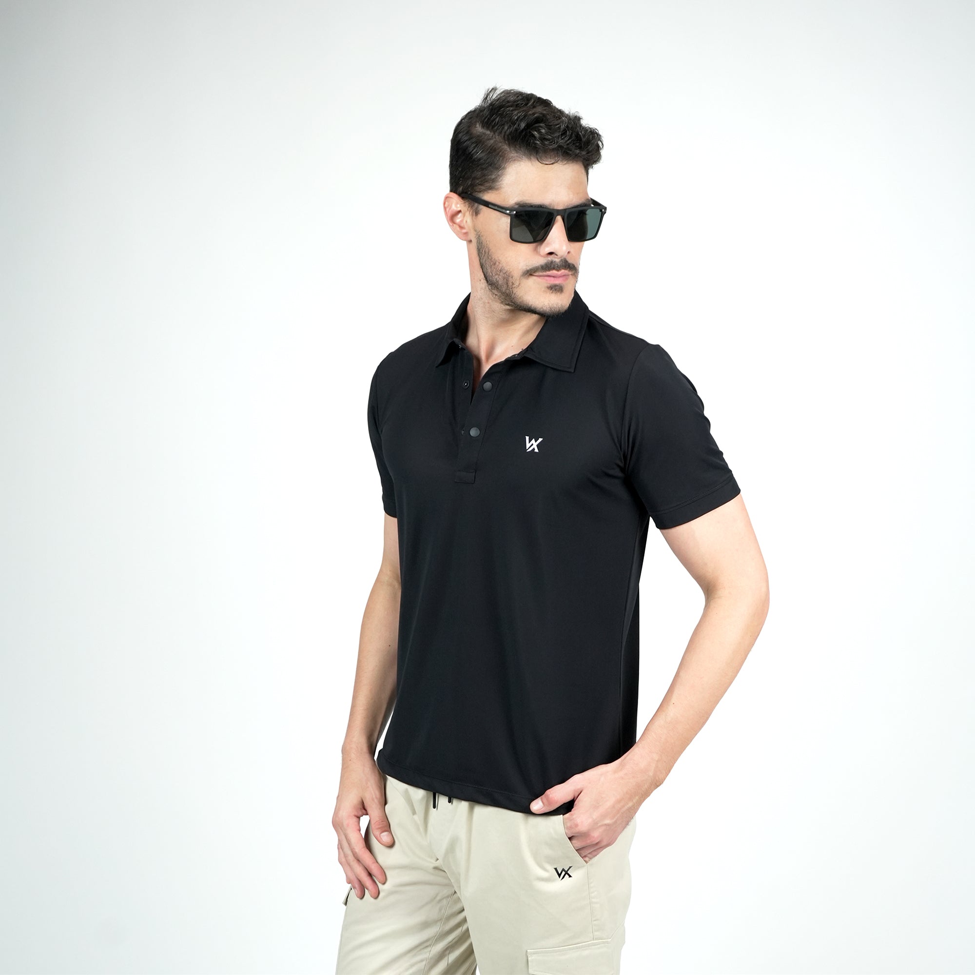 WarriorX Men’s Polo Nylon Spandex Stretchable T-Shirt