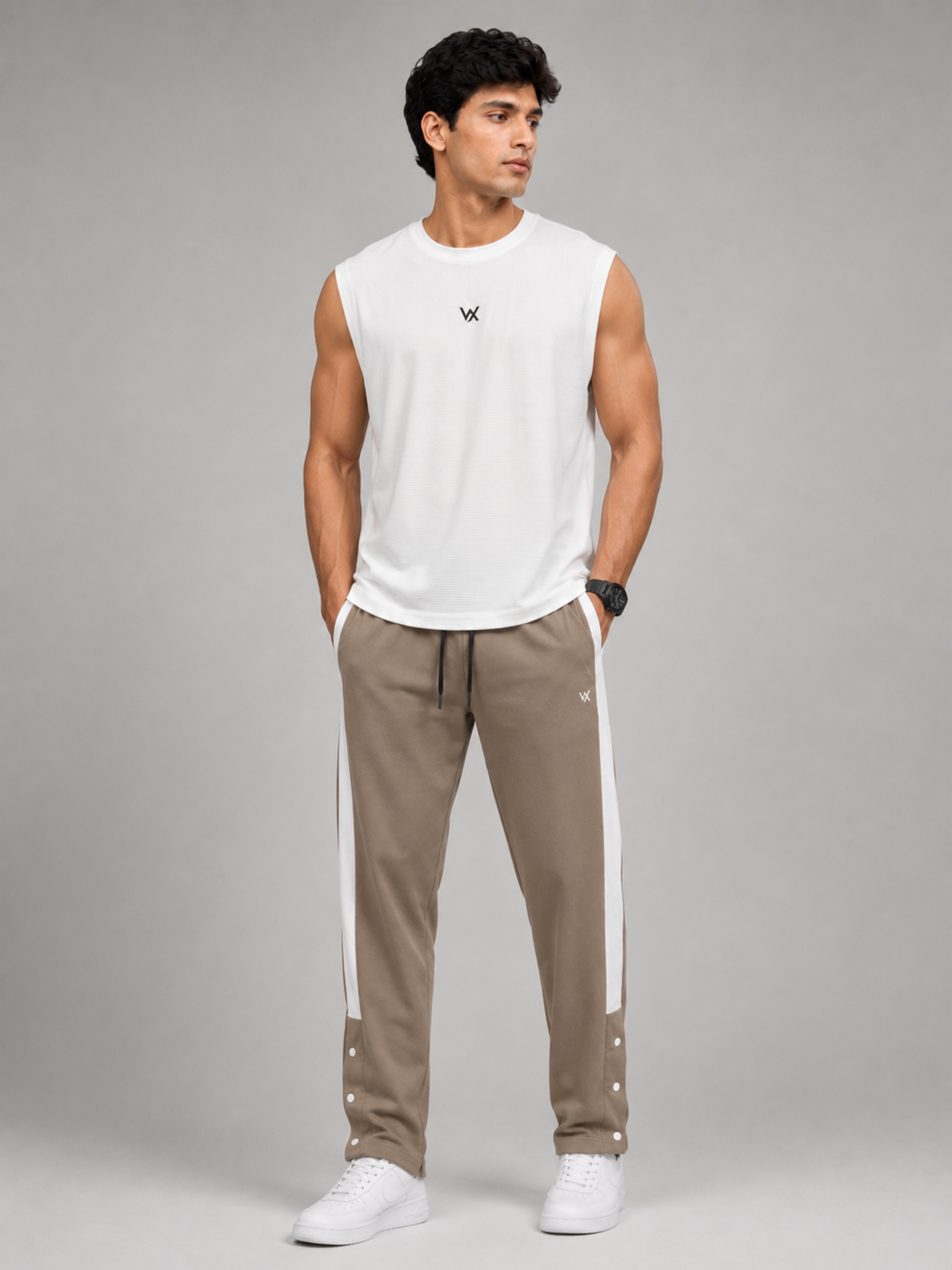 DAY-22 GYM OUTFIT FOR MENS WITH TSHIRT & VEST (SET OF 3)