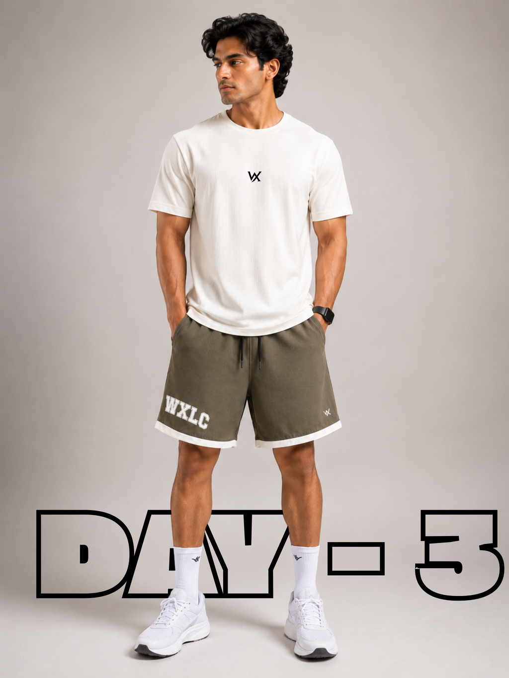 DAY-3 GYM OUTFIT FOR MENS WITH TSHIRT & VEST(SET OF 3)