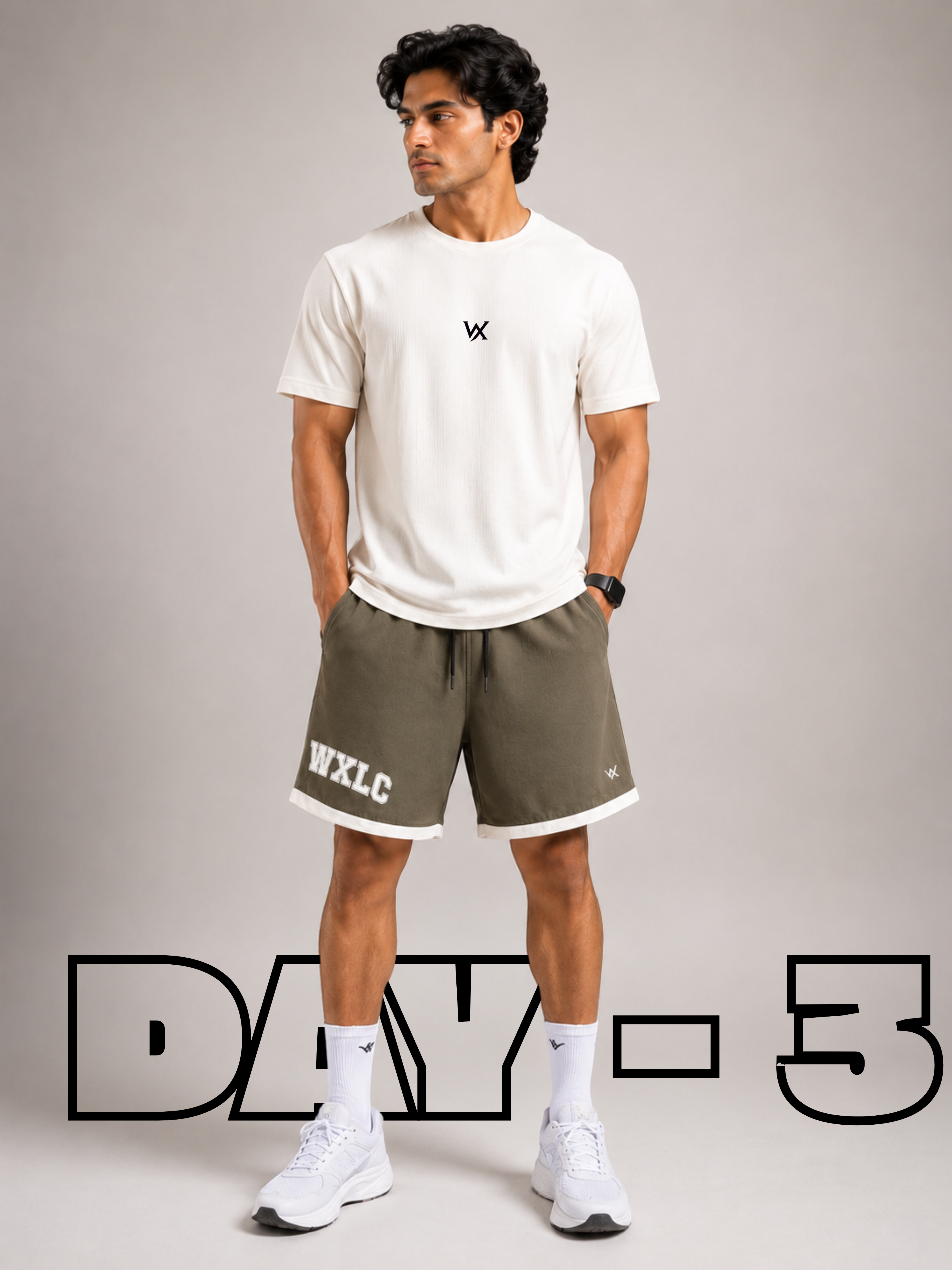 DAY-3 GYM OUTFIT FOR MENS WITH TSHIRT & VEST(SET OF 3)