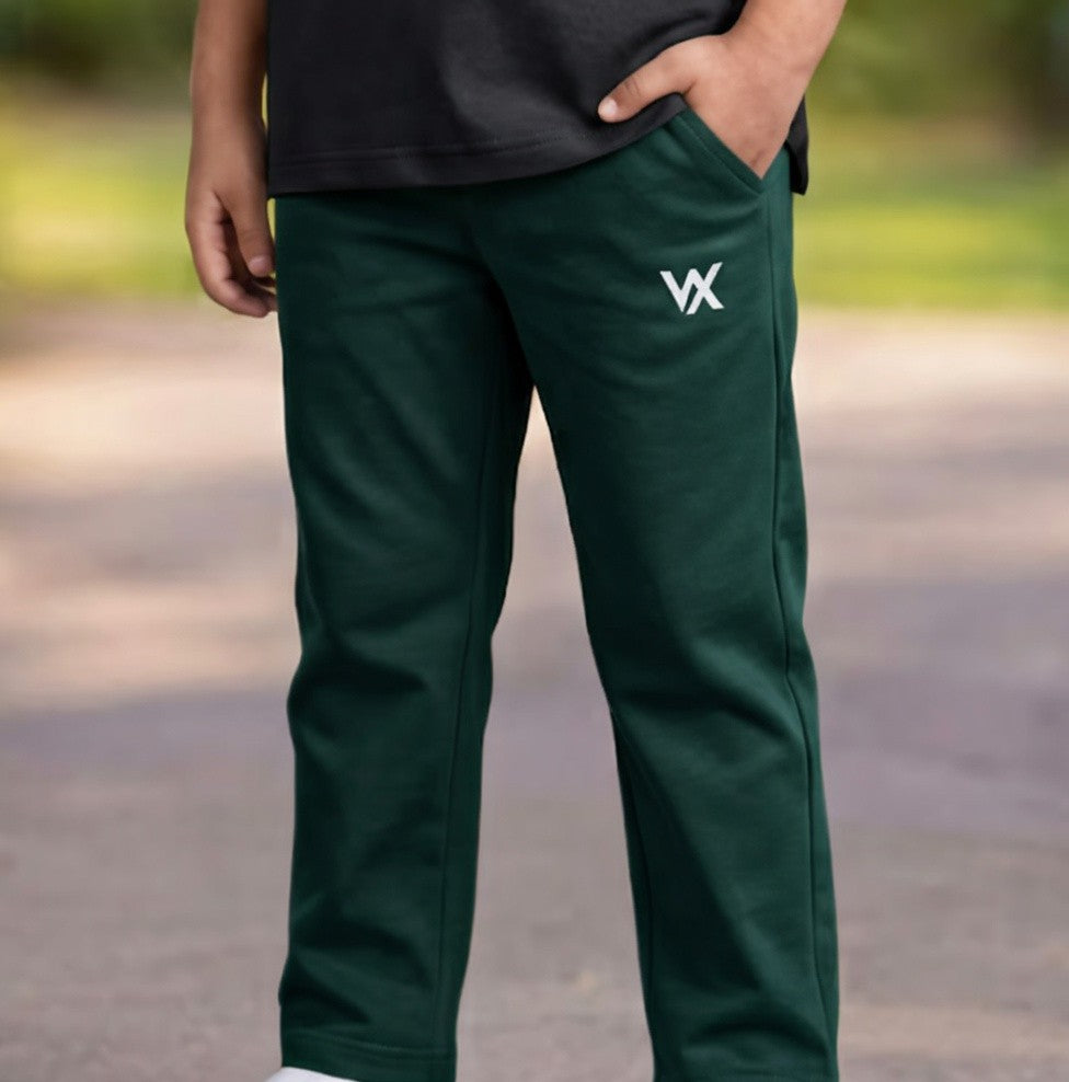 warriorx kids regular fit cotton lycra trouser