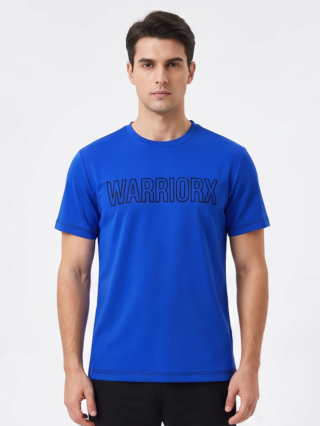 Warriorx Men's Round neck cotton lycra tshirt
